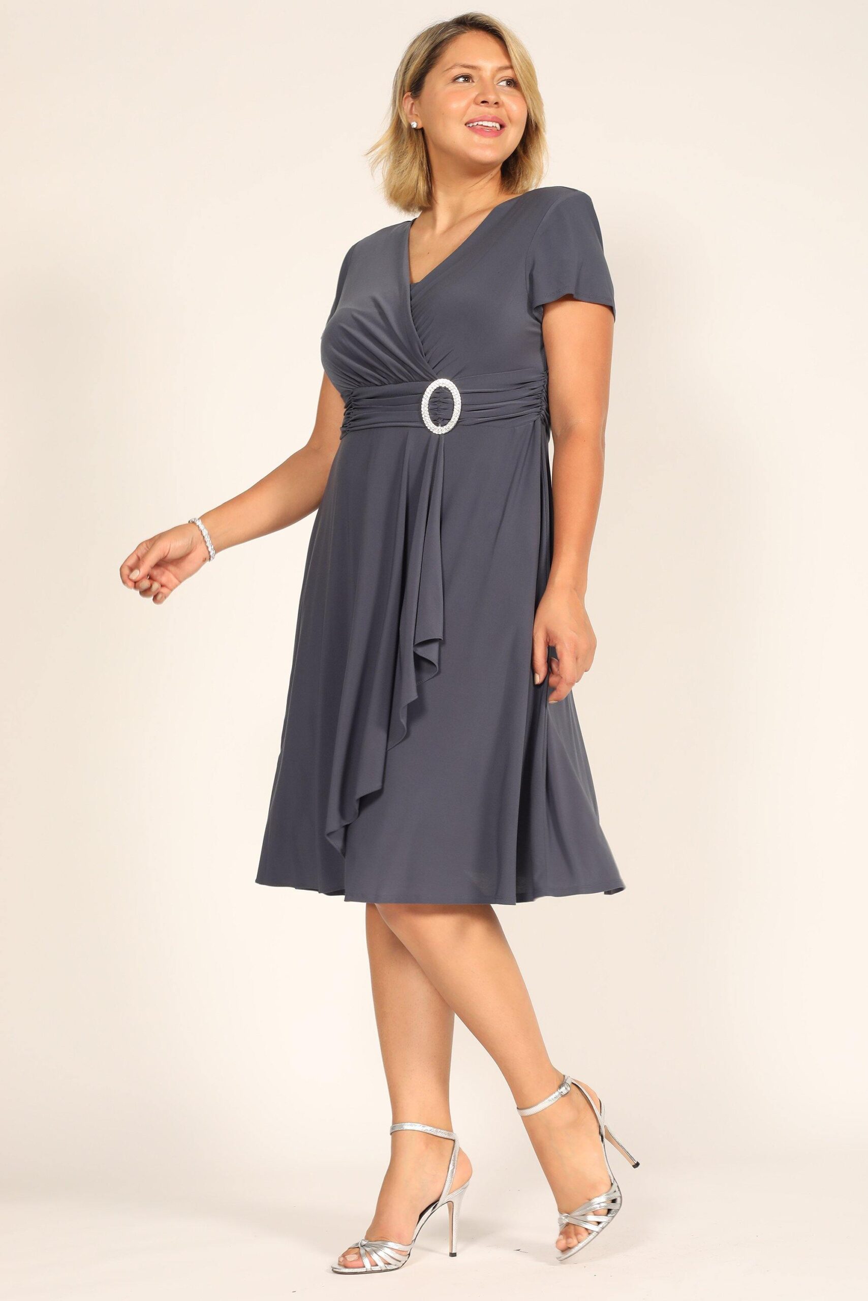Short Plus Size Dress Black by R&M Richards 1149 - Image 20