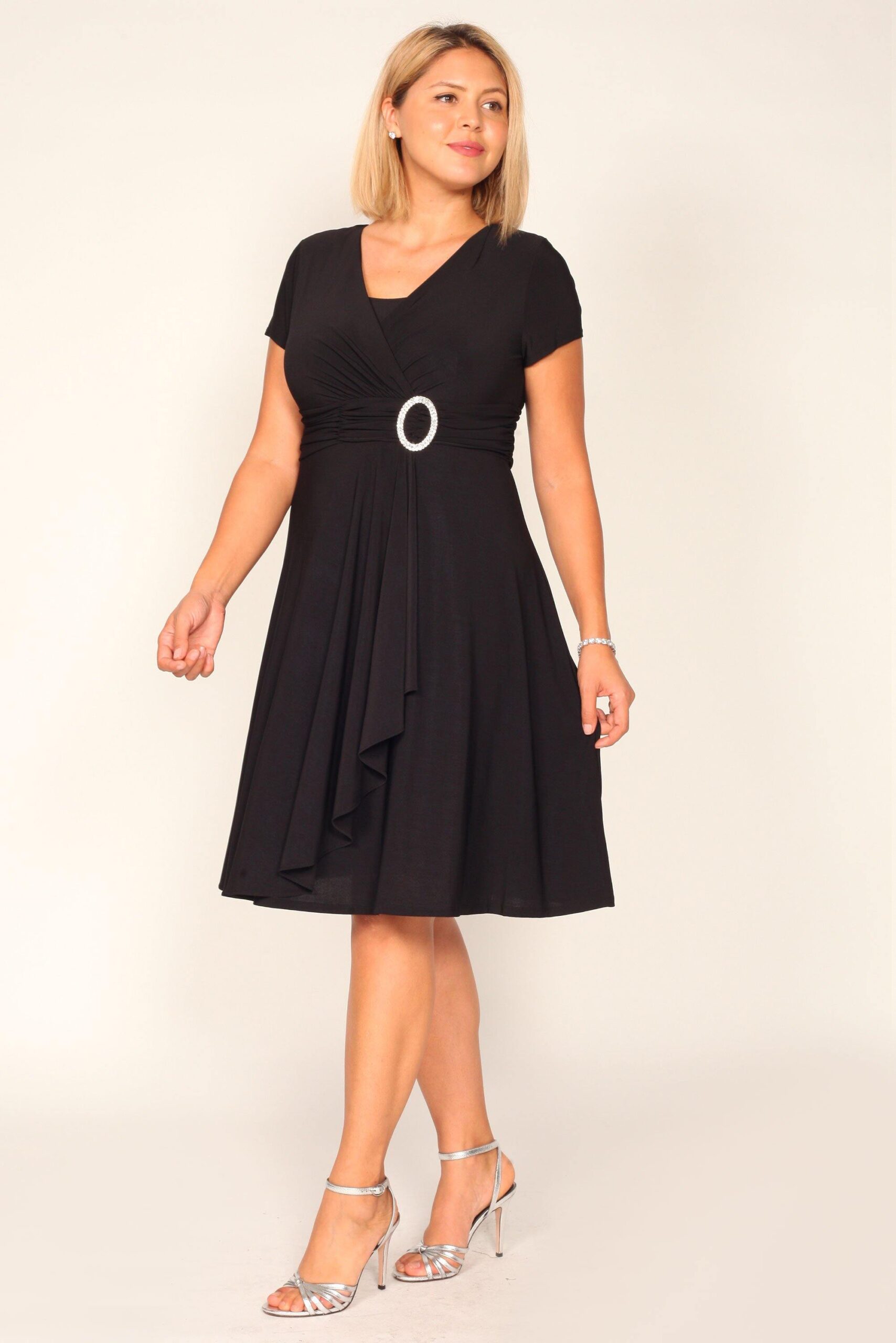 Short Plus Size Dress Black by R&M Richards 1149 - Image 10