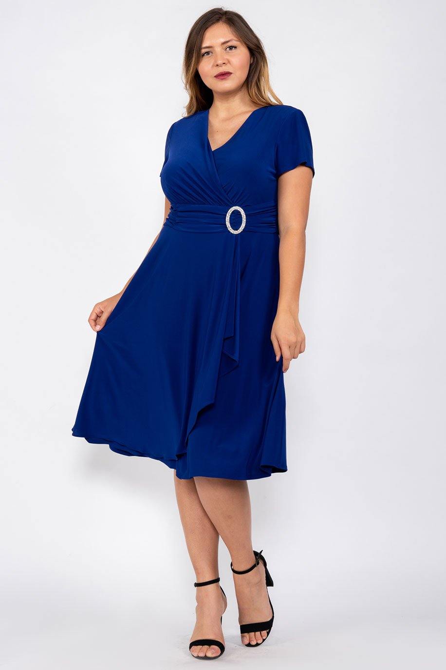 Short Plus Size Dress Mother of the Bride R&M Richards 1149W - Image 6