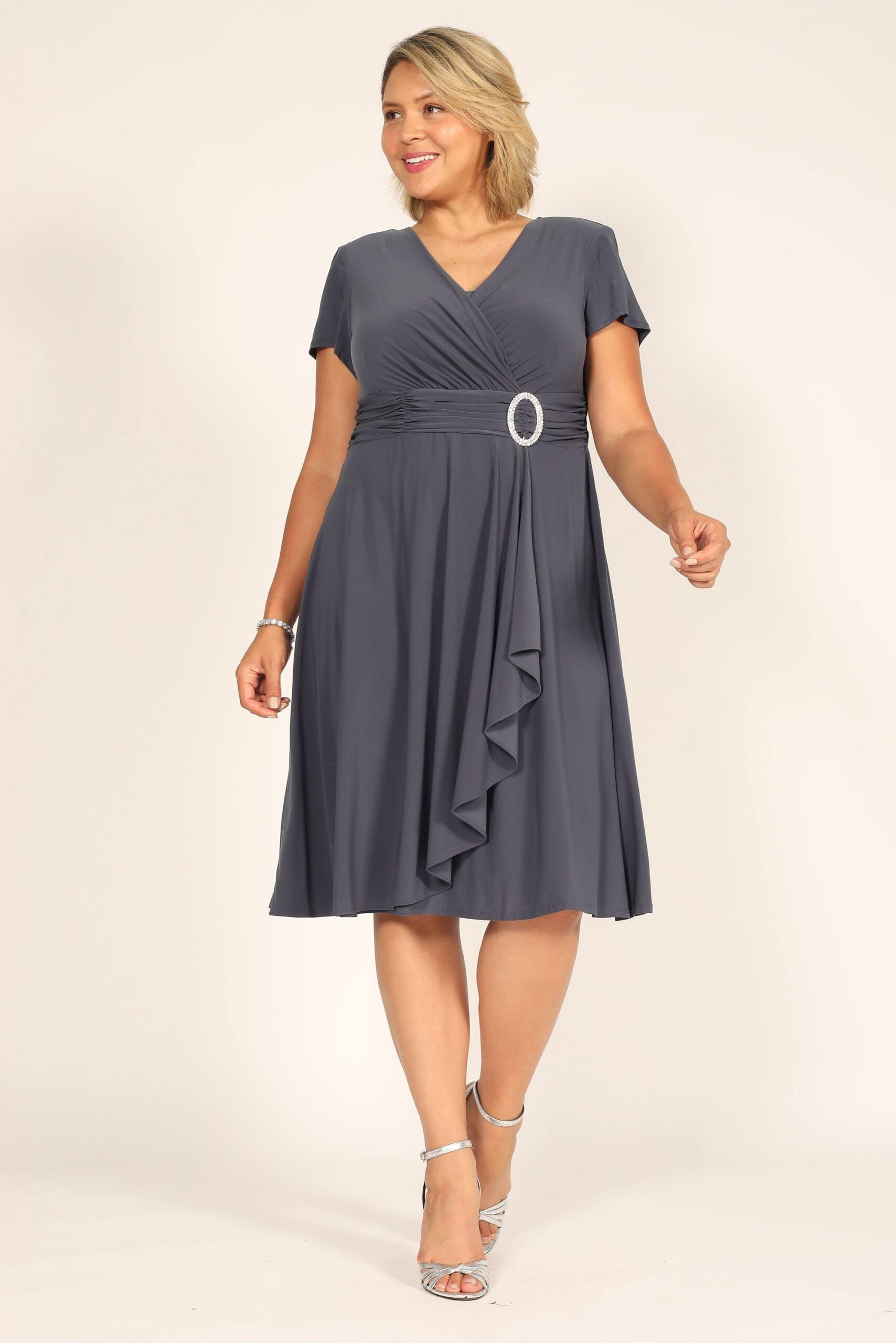 Short Plus Size Dress Mother of the Bride R&M Richards 1149W - Image 13