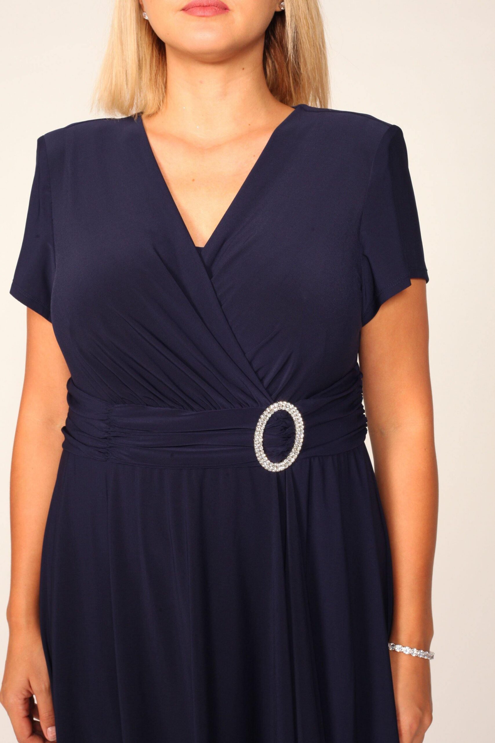 Short Plus Size Dress Mother of the Bride R&M Richards 1149W - Image 2