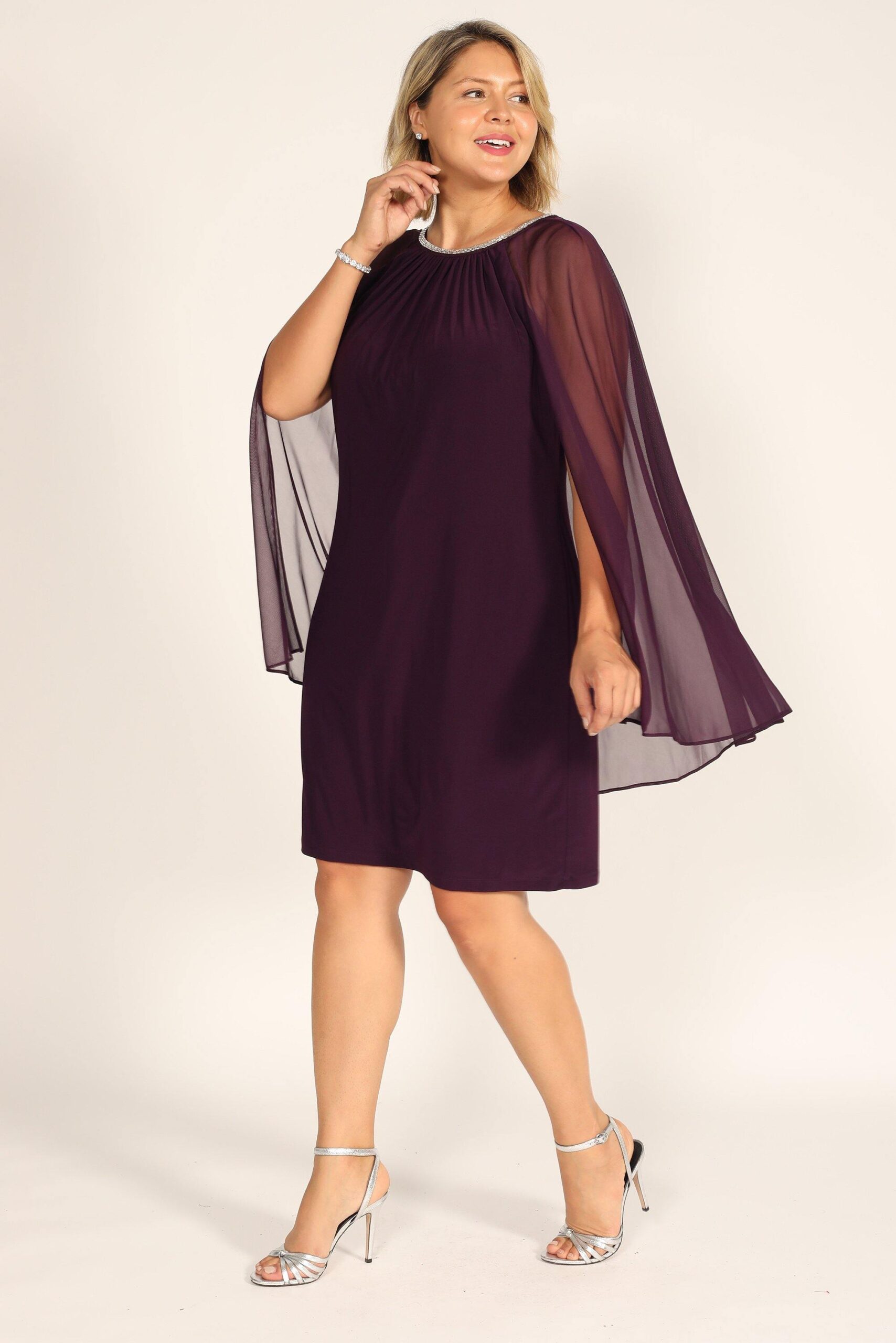 Short Plus Size Dress Cape R&M Richards 2496W