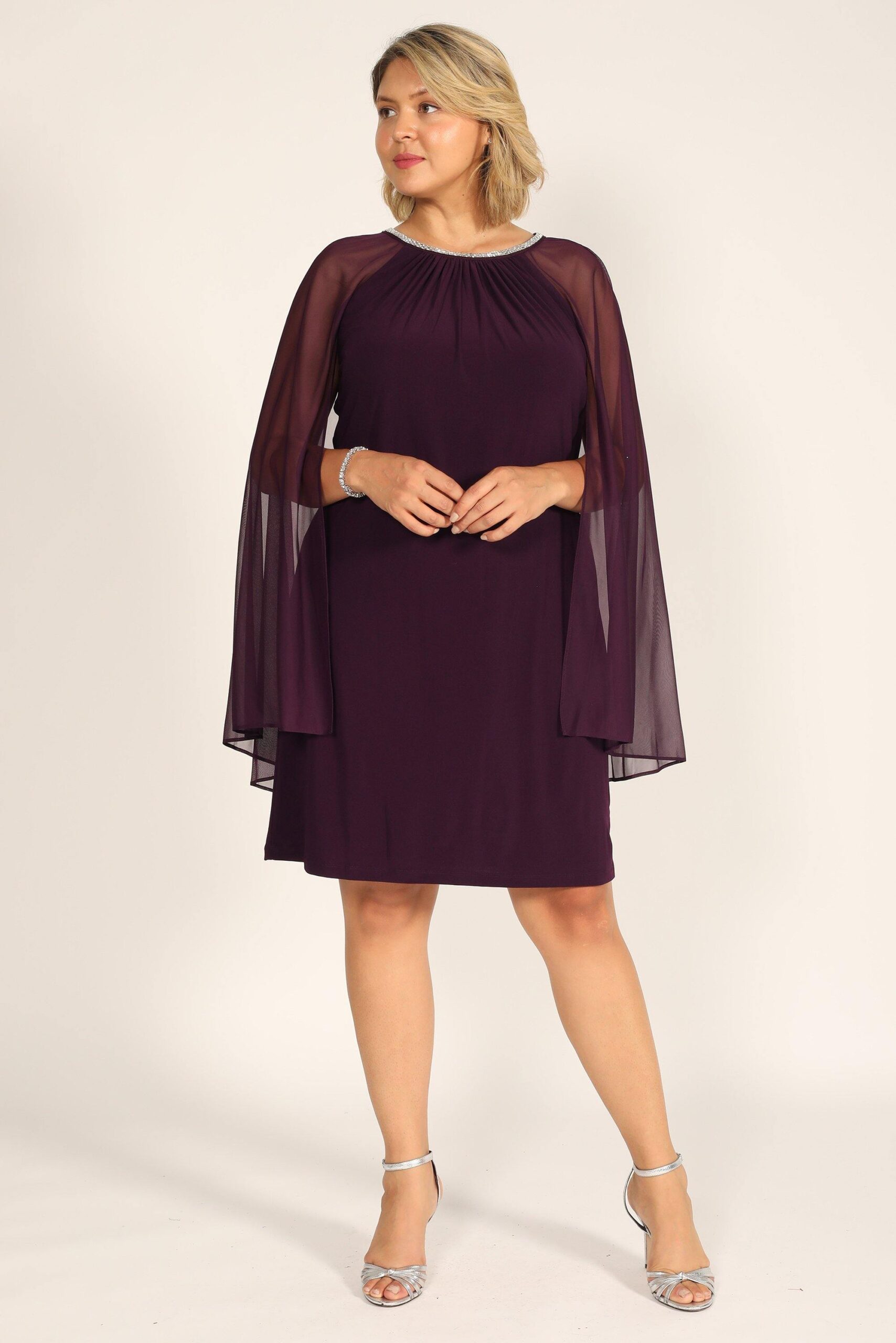 Short Plus Size Dress Cape R&M Richards 2496W - Image 2
