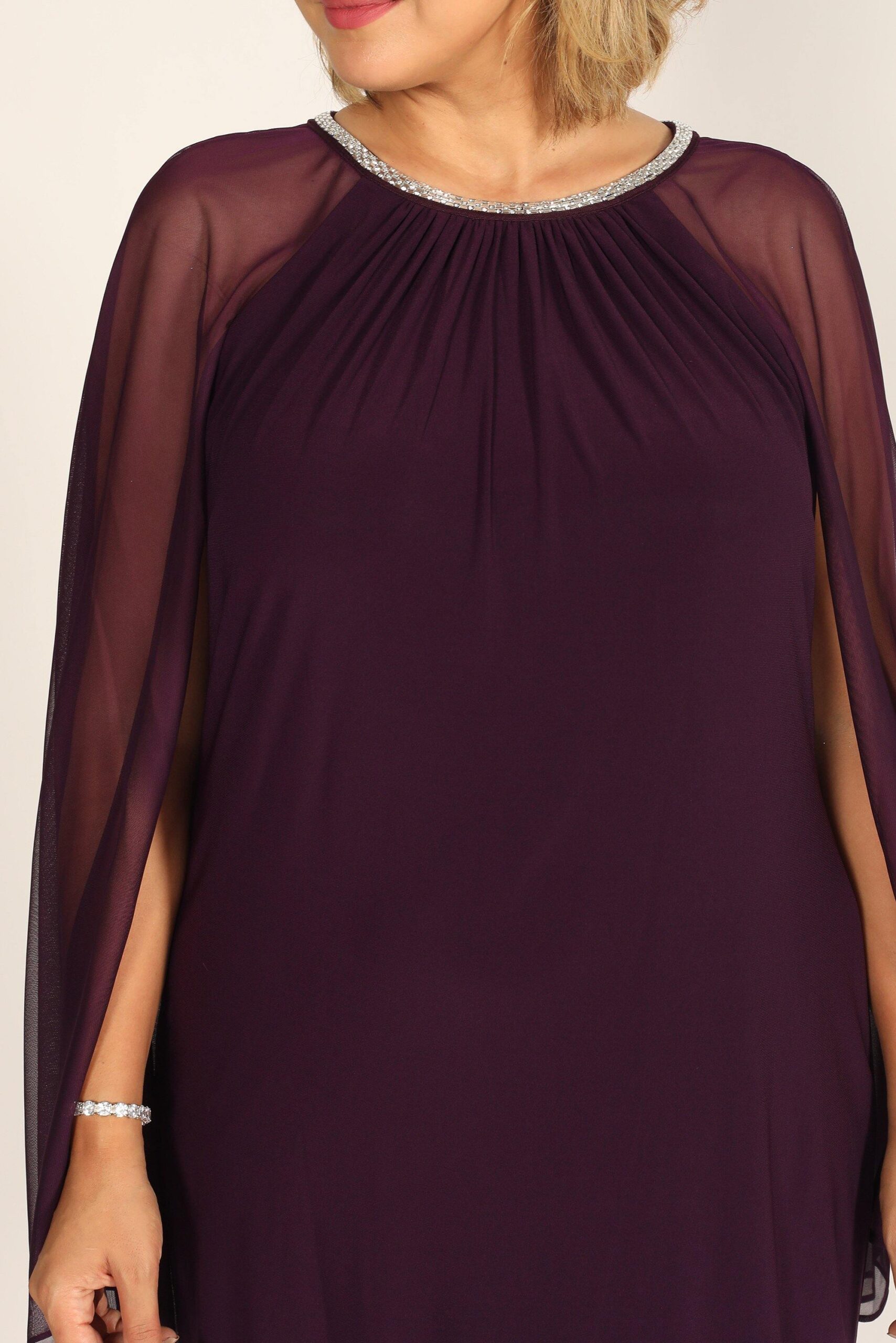 Short Plus Size Dress Cape R&M Richards 2496W - Image 4