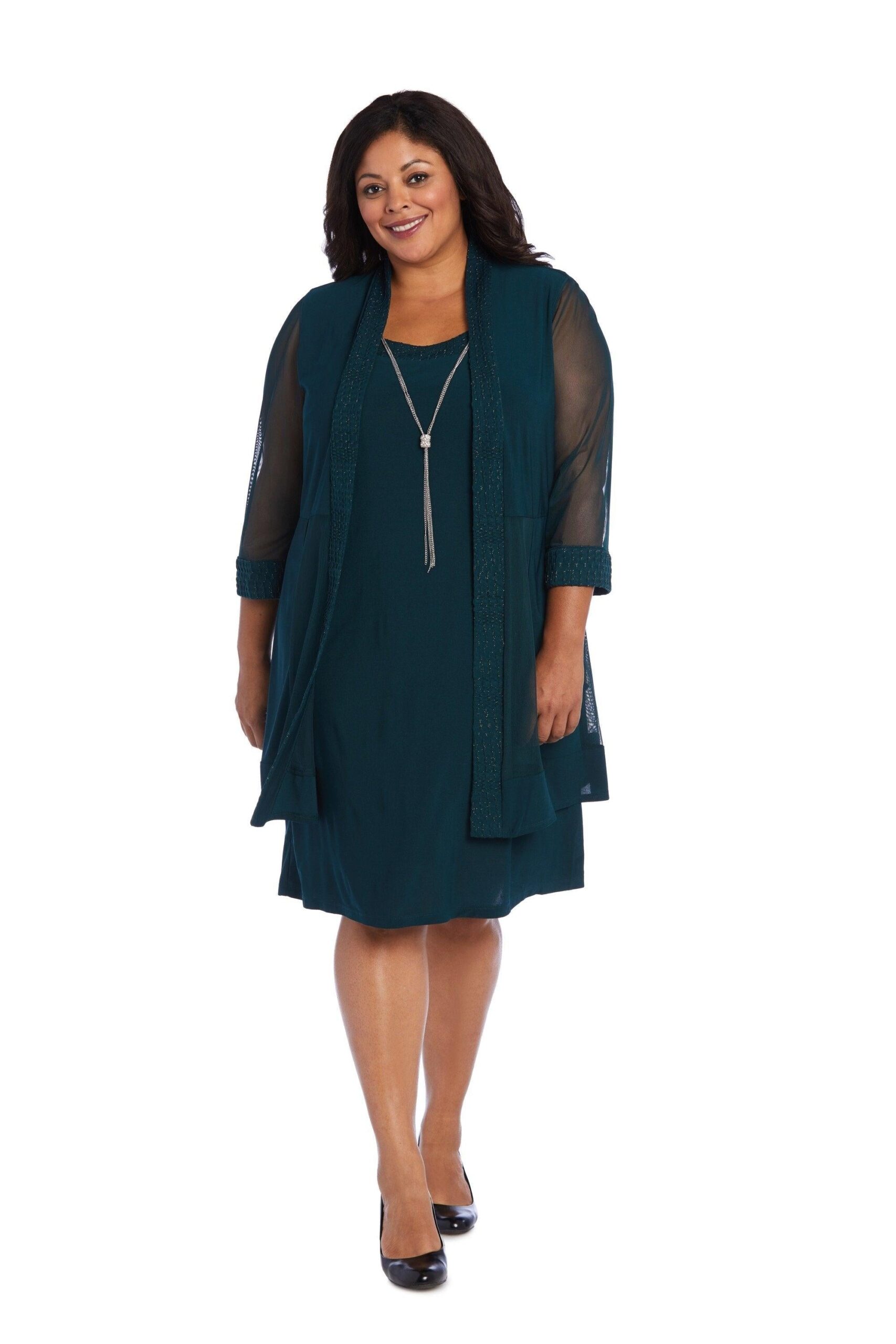 Short Plus Size Jacket Formal R&M Richards 5394W