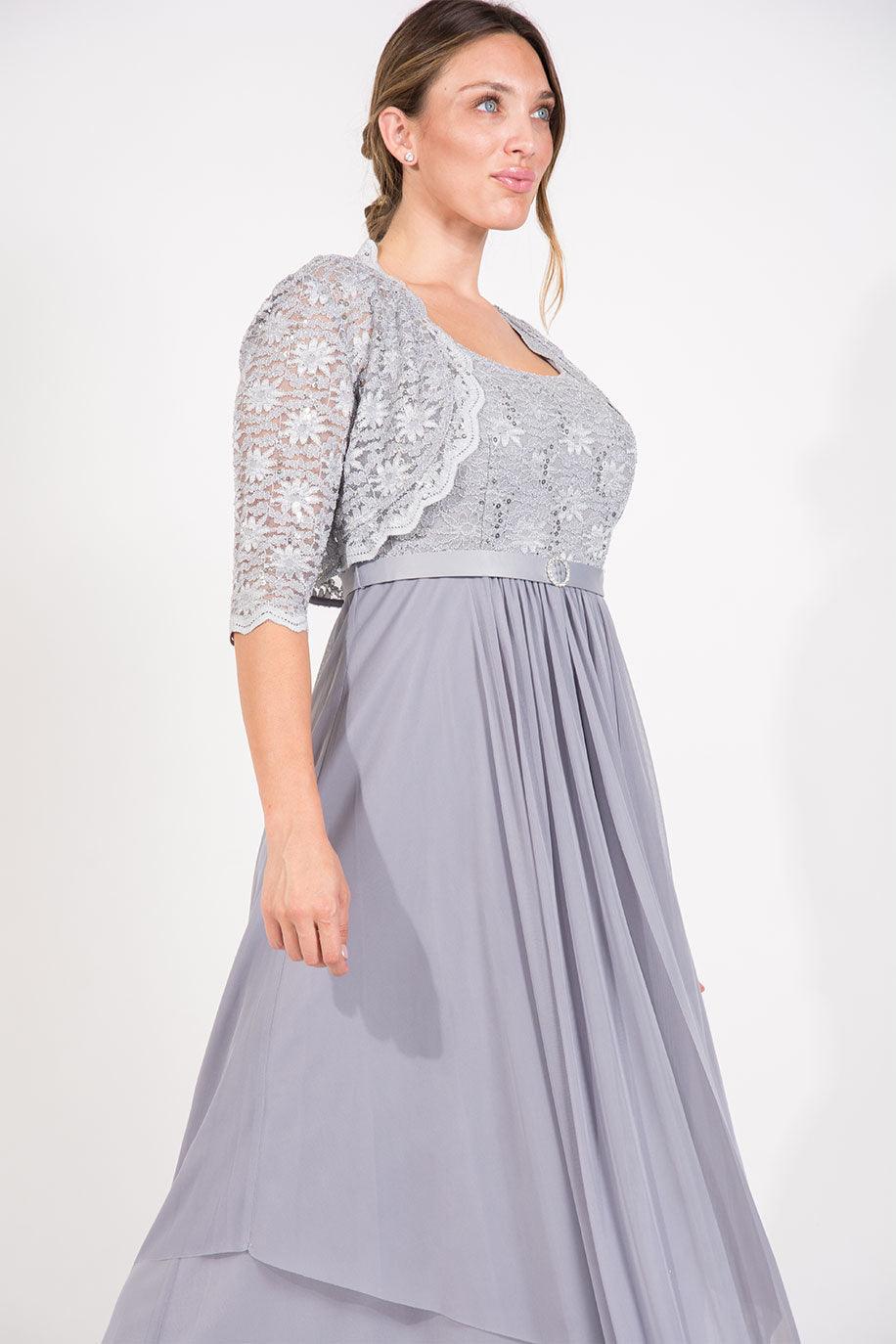 Mother of the Bride Long Evening Jacket Dress by R&M Richards 7300 - Image 3