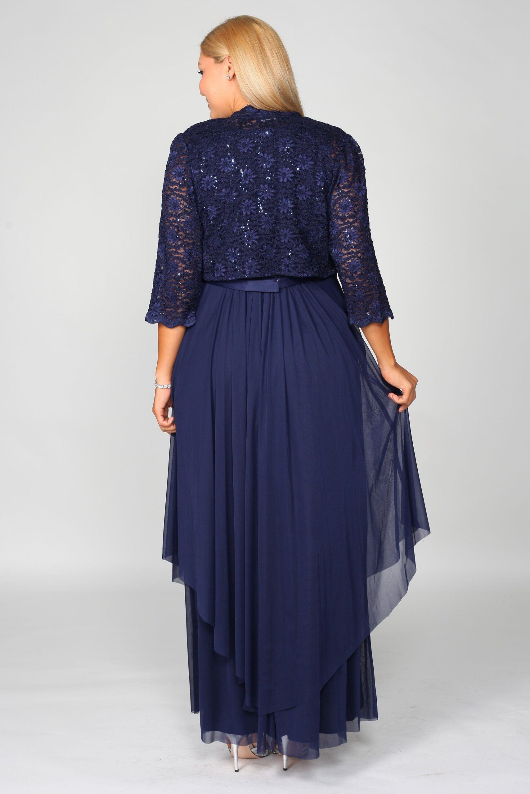 Mother of the Bride Long Evening Jacket Dress by R&M Richards 7300 - Image 11