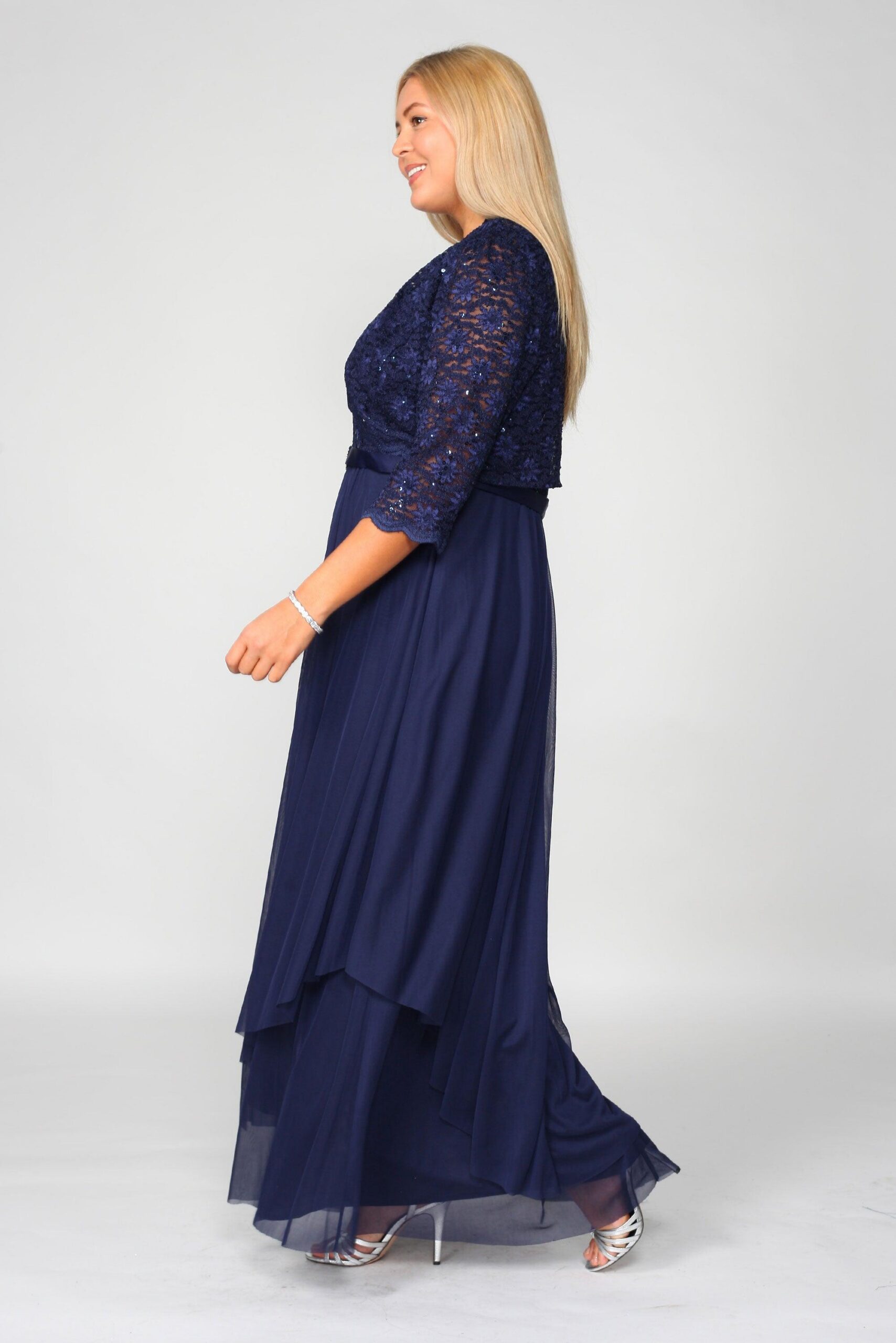 Mother of the Bride Long Evening Jacket Dress by R&M Richards 7300 - Image 13