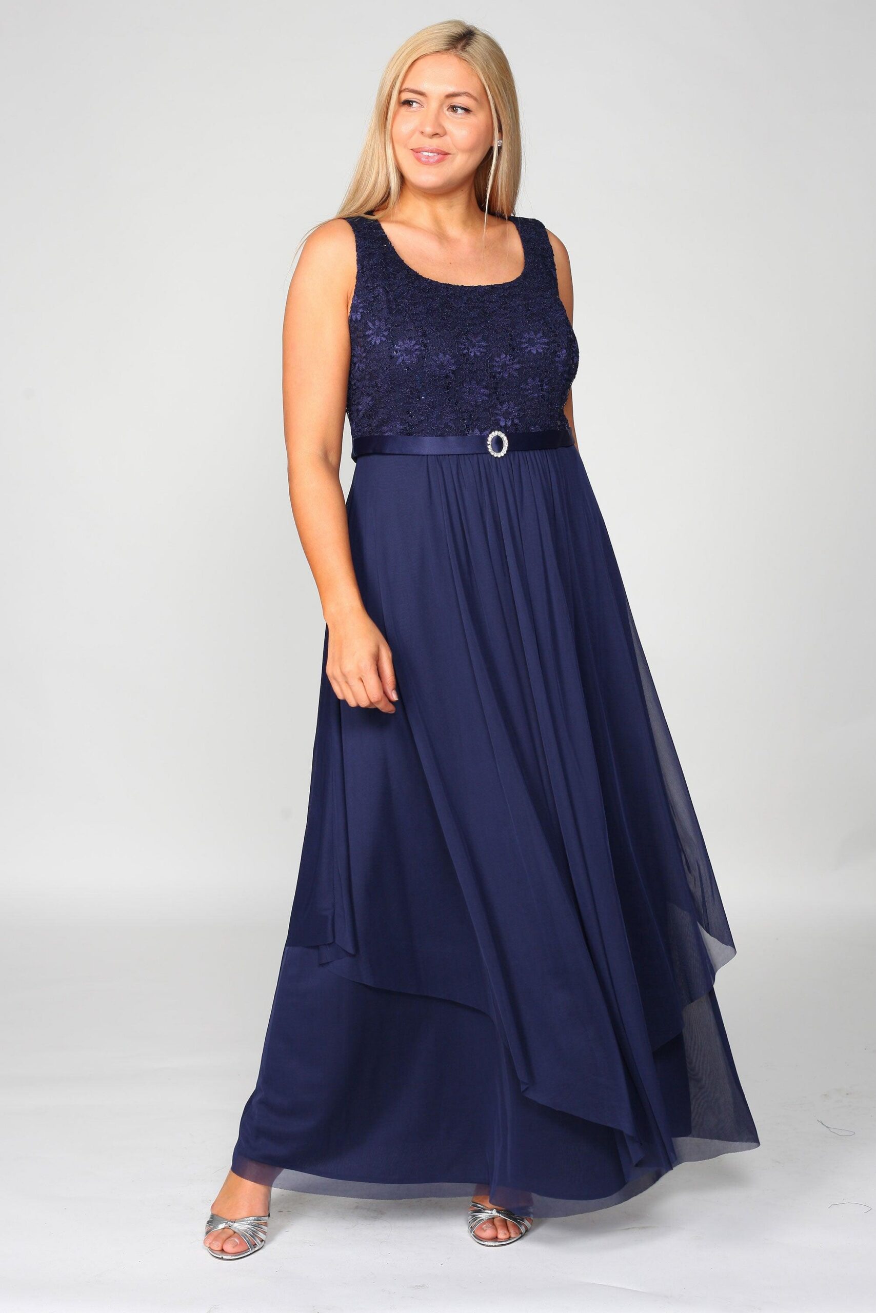 Mother of the Bride Long Evening Jacket Dress by R&M Richards 7300 - Image 14
