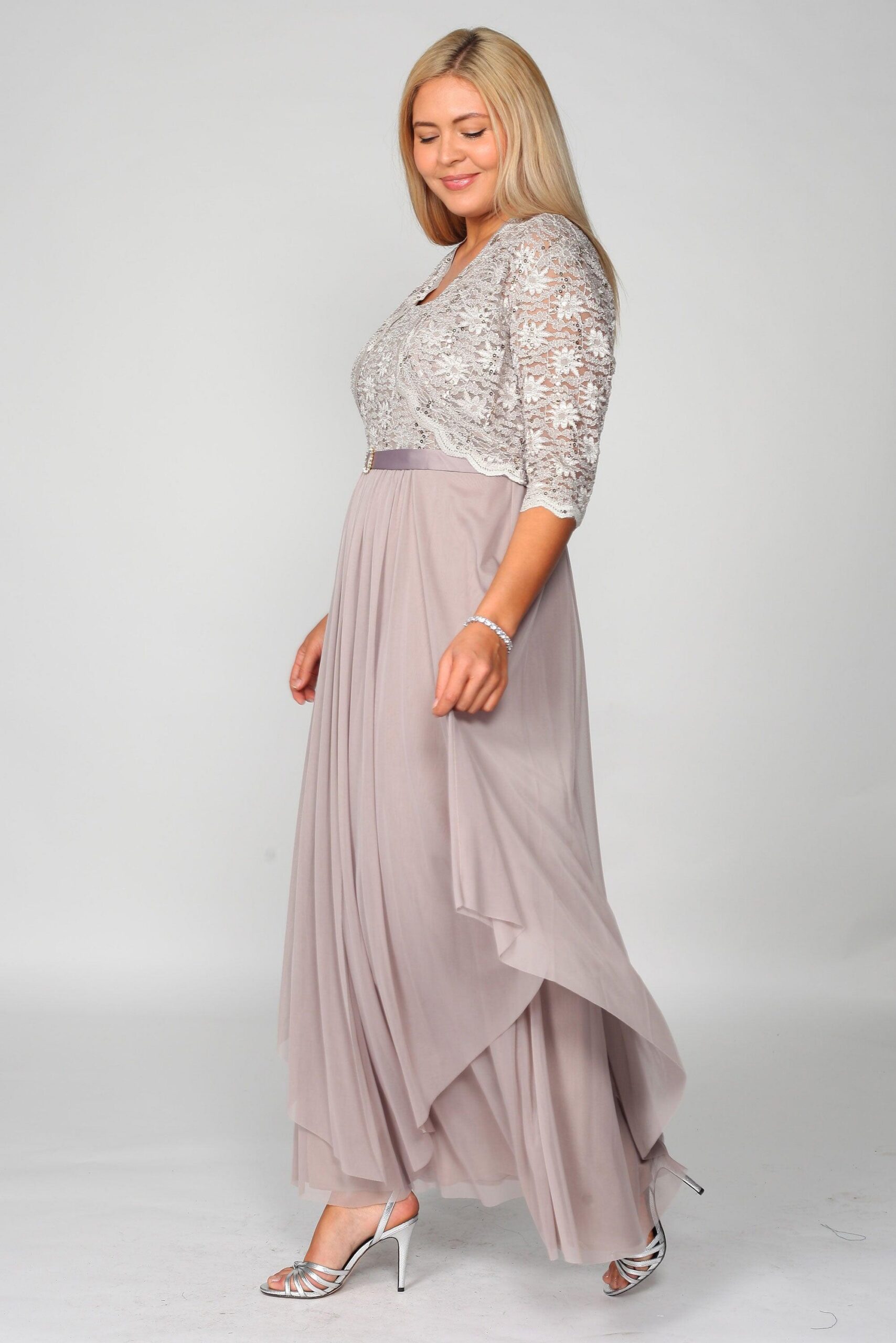 Mother of the Bride Long Evening Jacket Dress by R&M Richards 7300 - Image 8