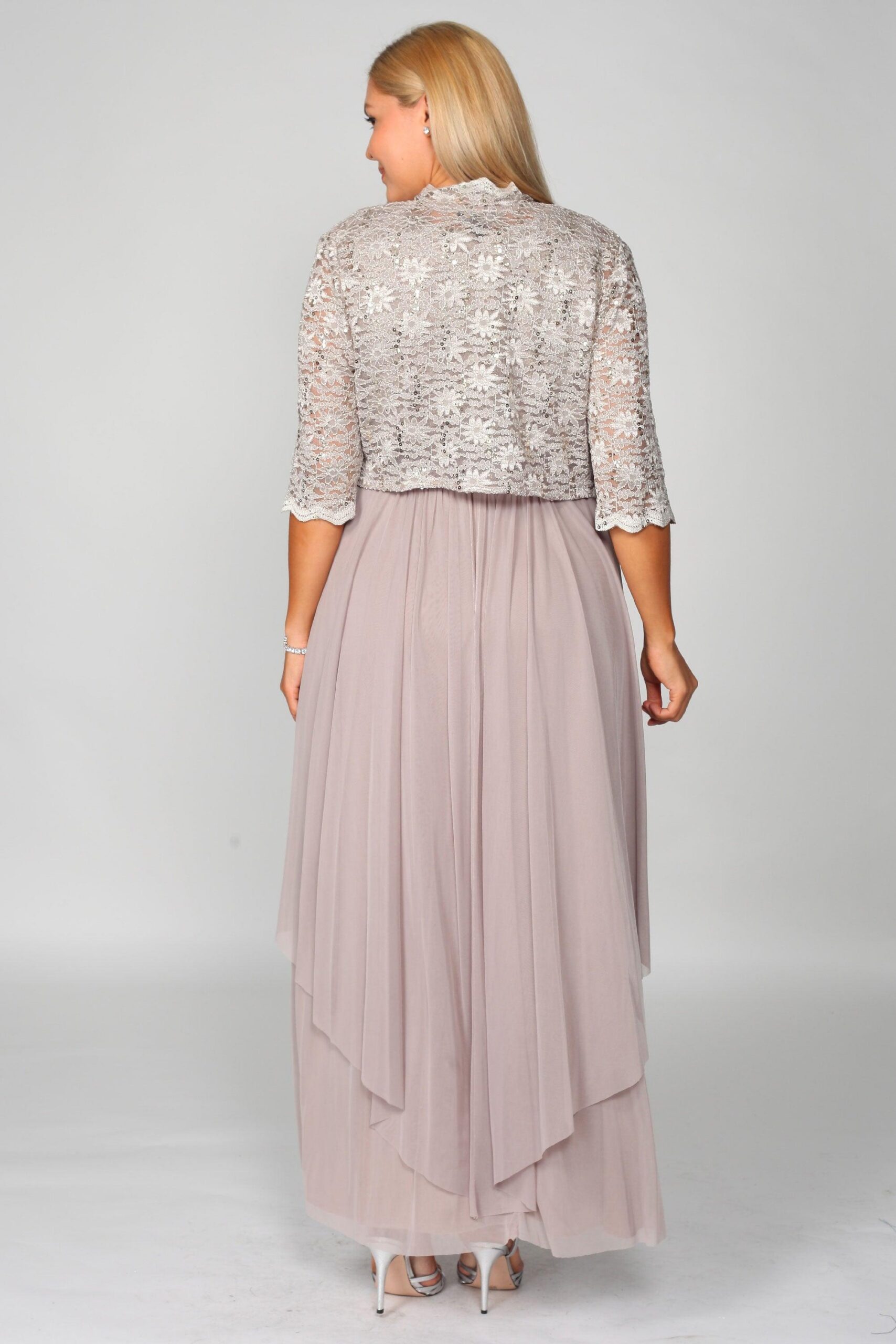 Mother of the Bride Long Evening Jacket Dress by R&M Richards 7300 - Image 6