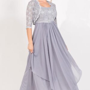 Mother of the Bride Long Evening Jacket Dress by R&M Richards 7300