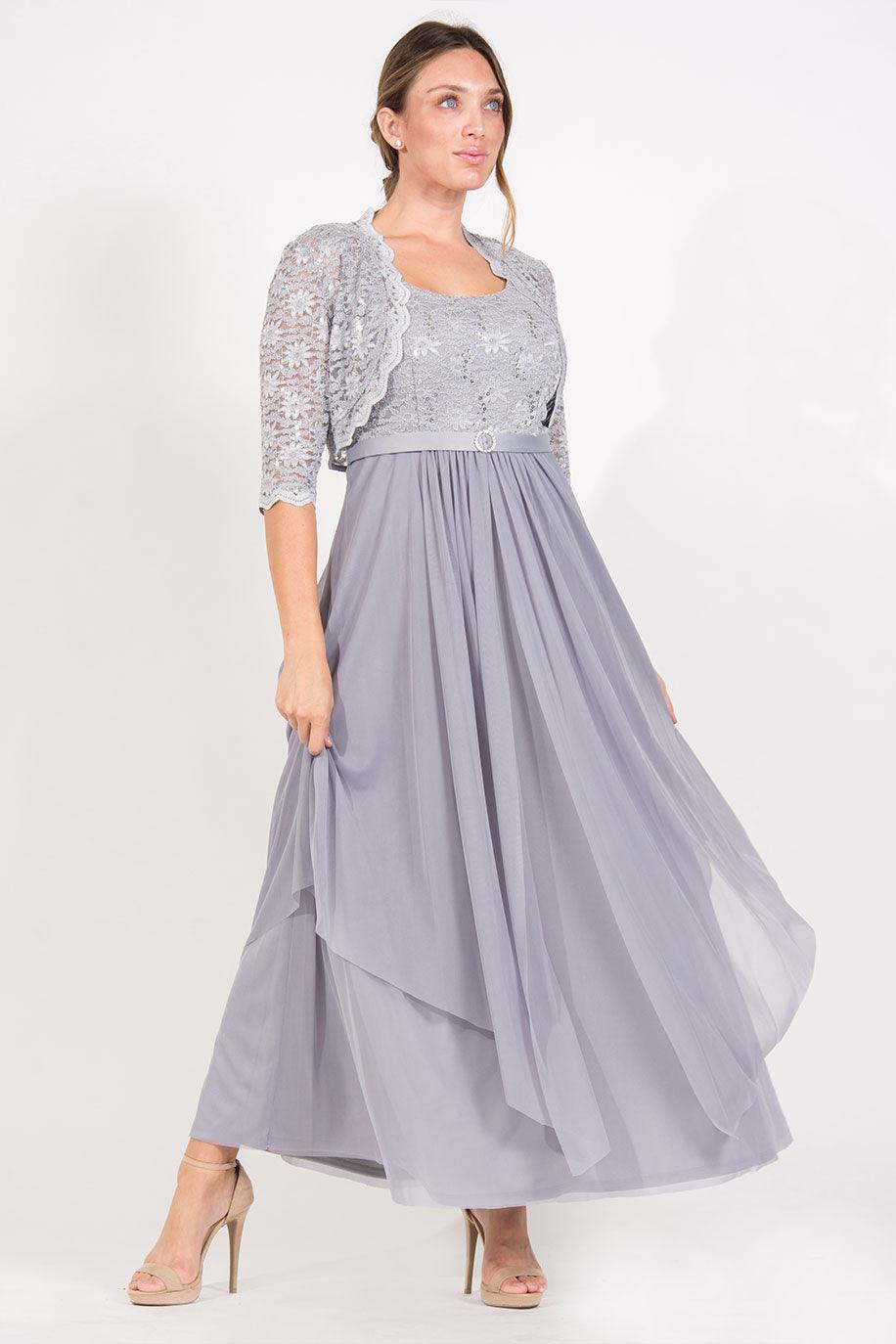 Mother of the Bride Long Evening Jacket Dress by R&M Richards 7300