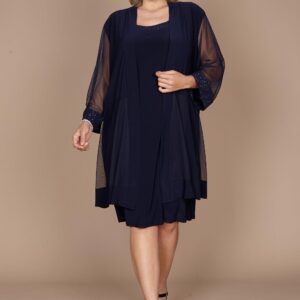 Short Plus Size Dress Mother of Bride R&M Richards 8271W