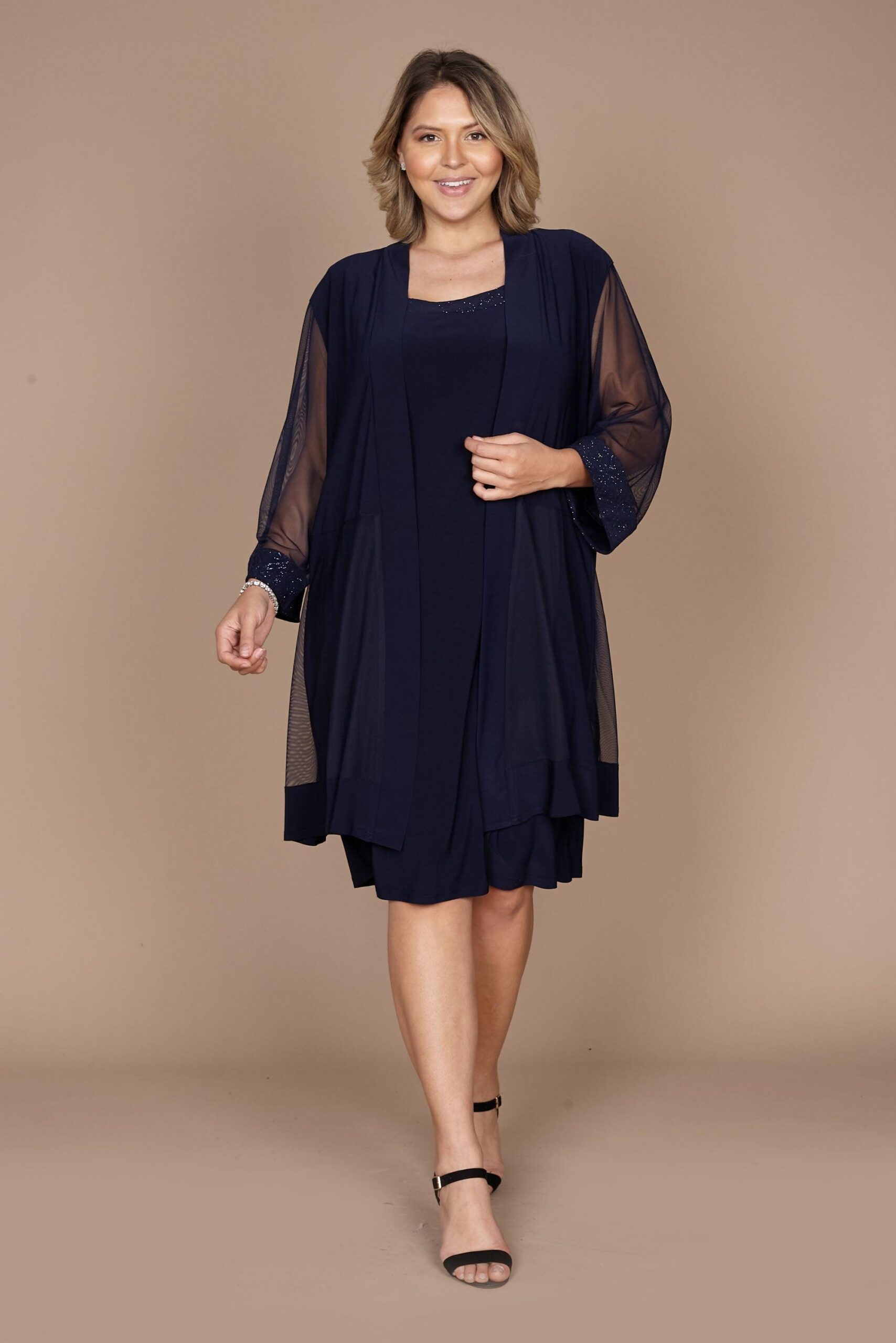 Short Plus Size Dress Mother of Bride R&M Richards 8271W