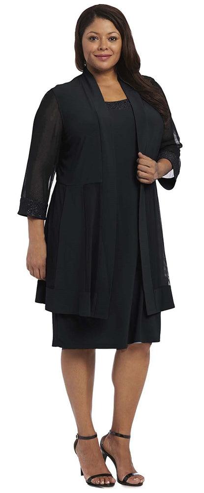 Short Plus Size Dress Mother of Bride R&M Richards 8271W - Image 13
