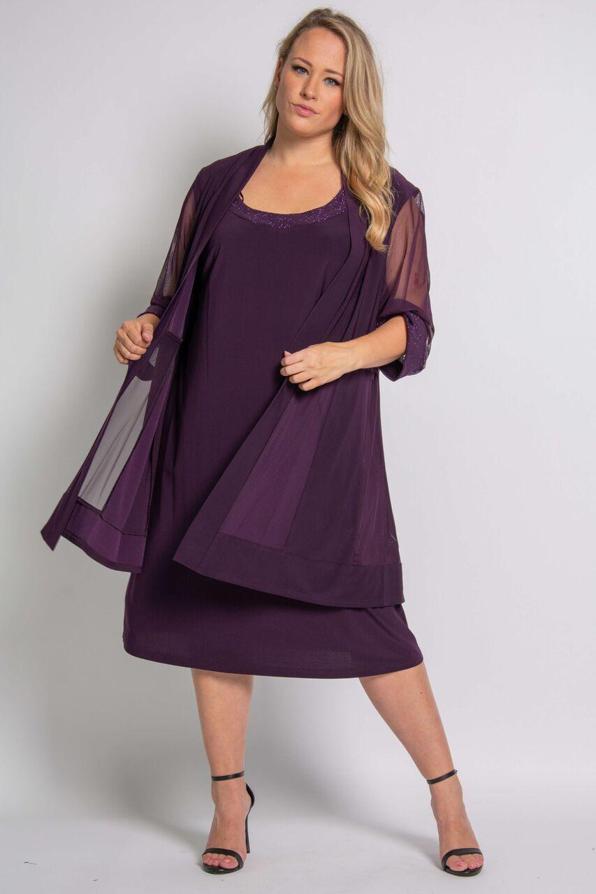 Short Plus Size Dress Mother of Bride R&M Richards 8271W - Image 21