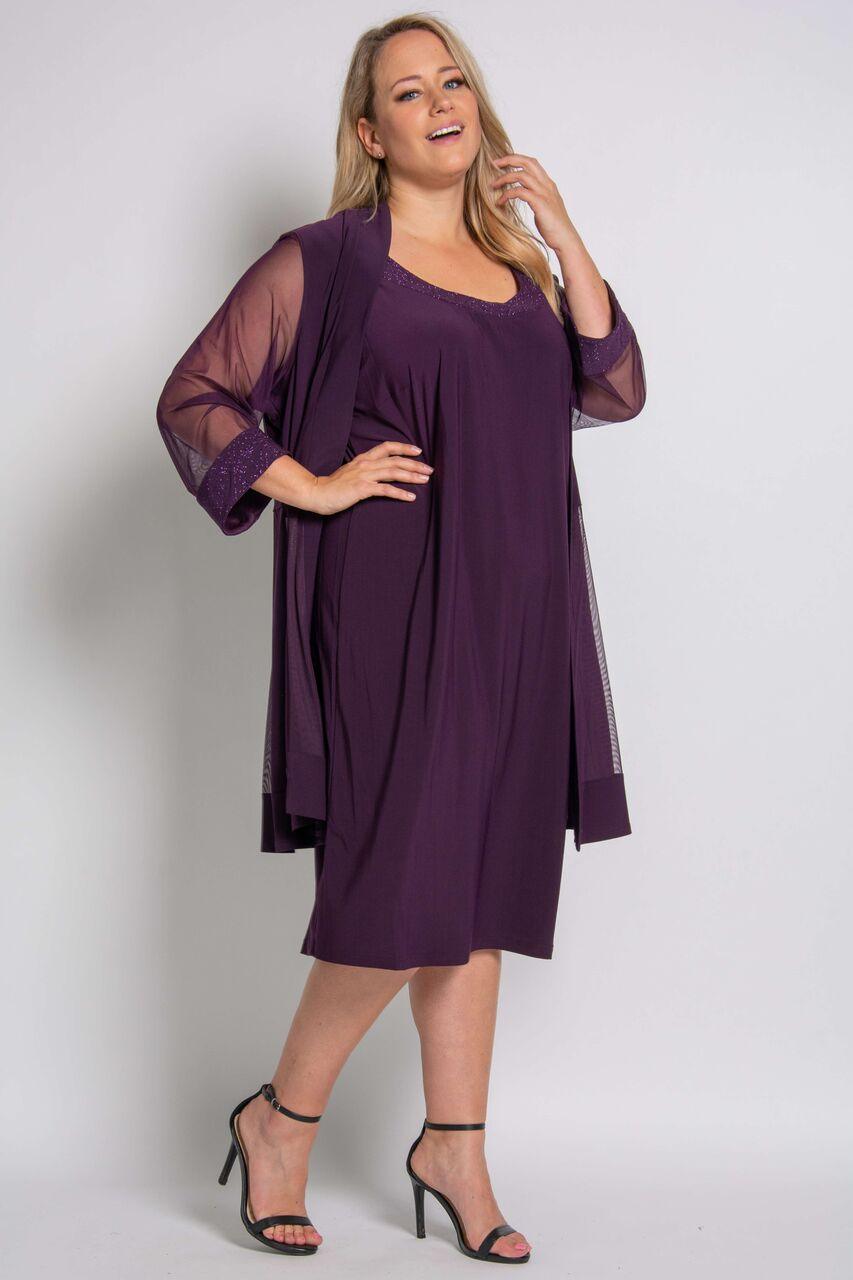Short Plus Size Dress Mother of Bride R&M Richards 8271W - Image 23