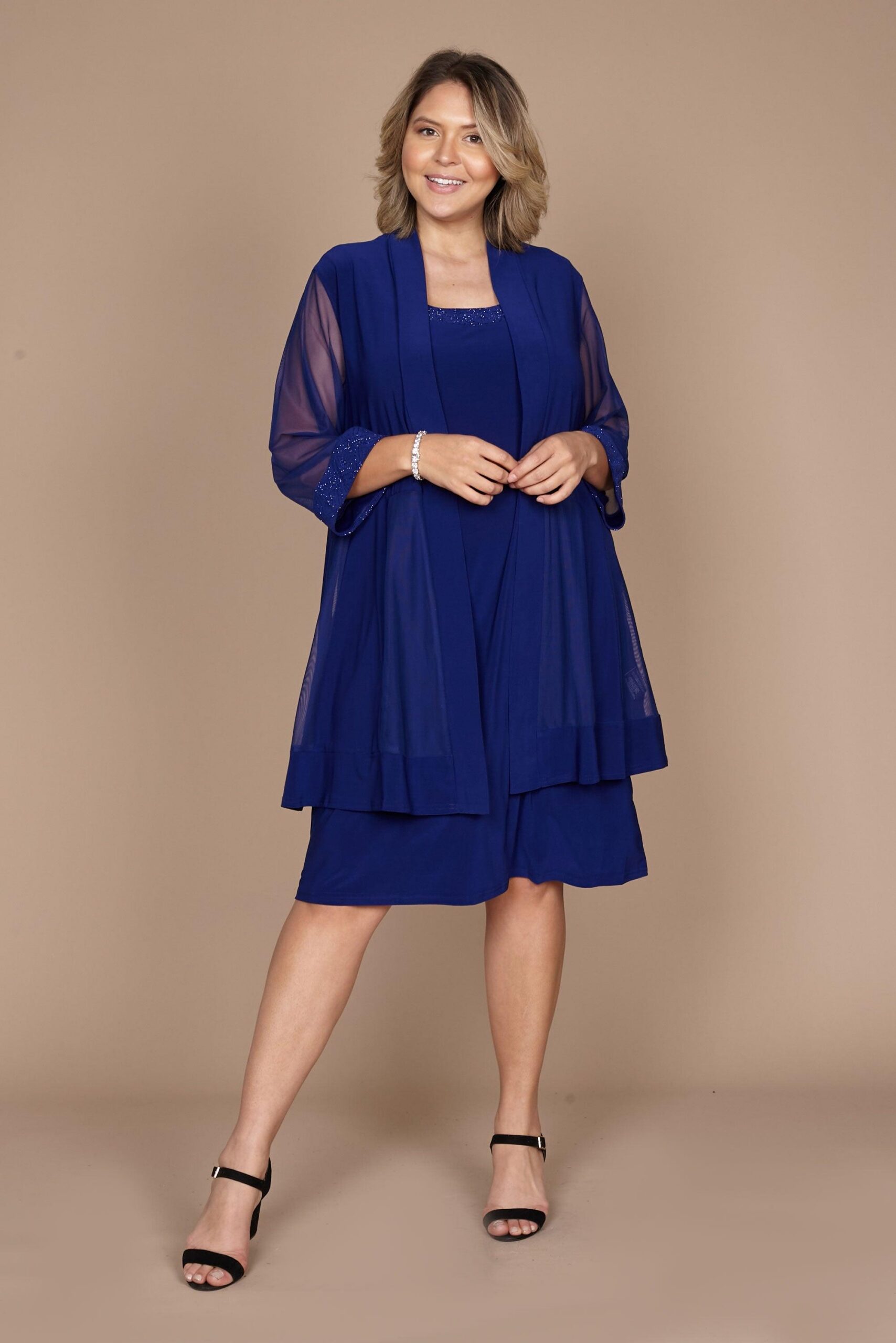 Short Plus Size Dress Mother of Bride R&M Richards 8271W - Image 24