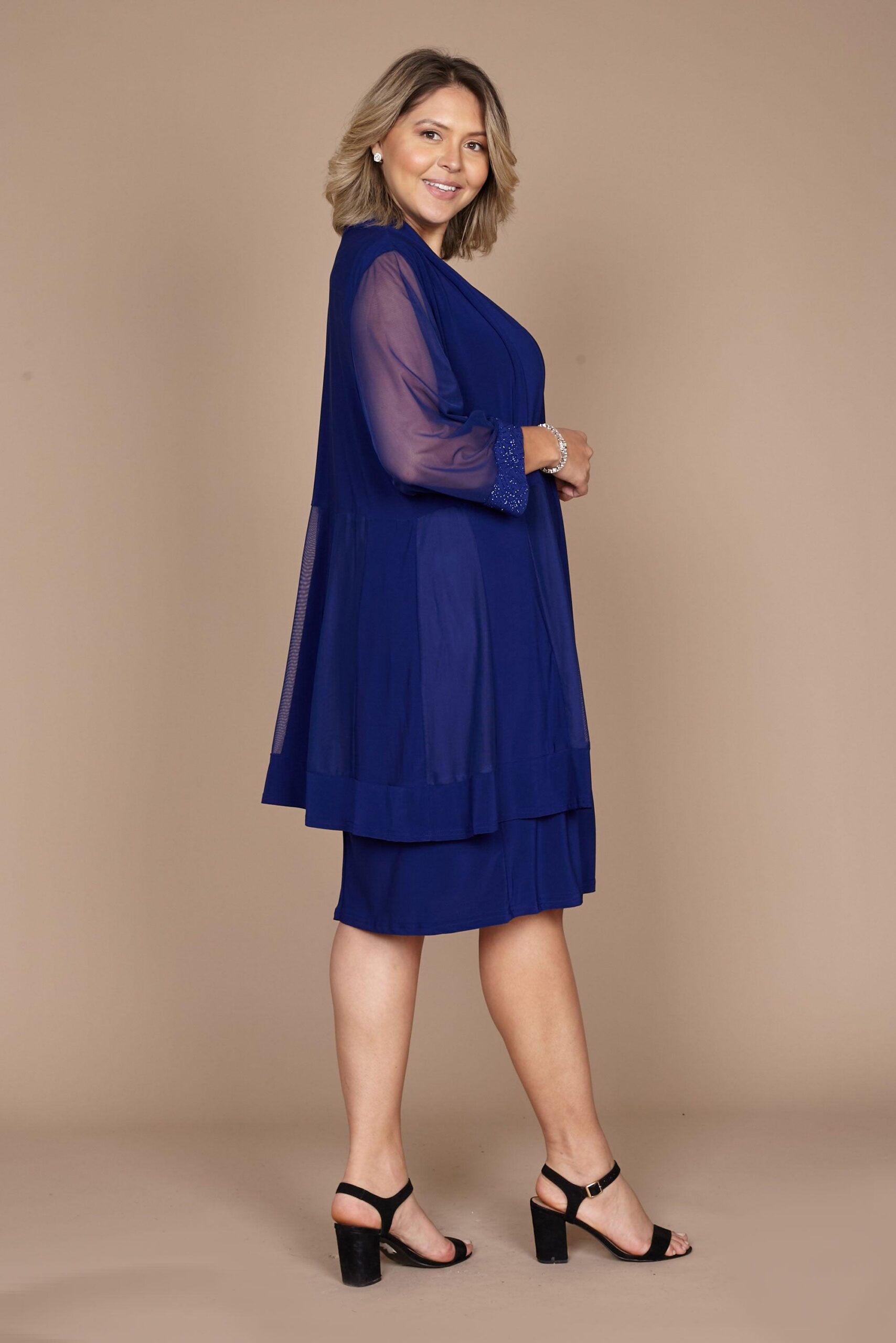 Short Plus Size Dress Mother of Bride R&M Richards 8271W - Image 25