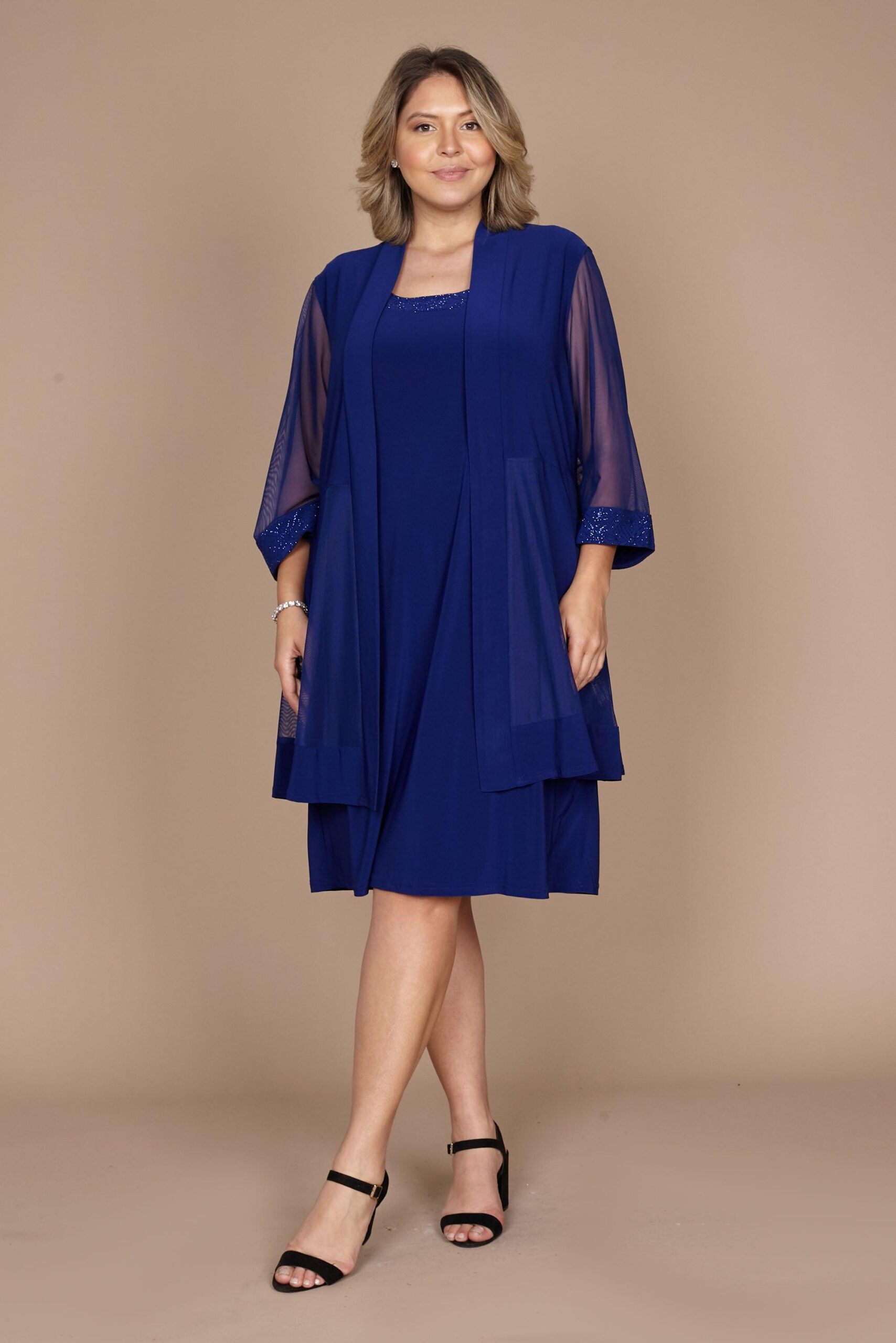 Short Plus Size Dress Mother of Bride R&M Richards 8271W - Image 26