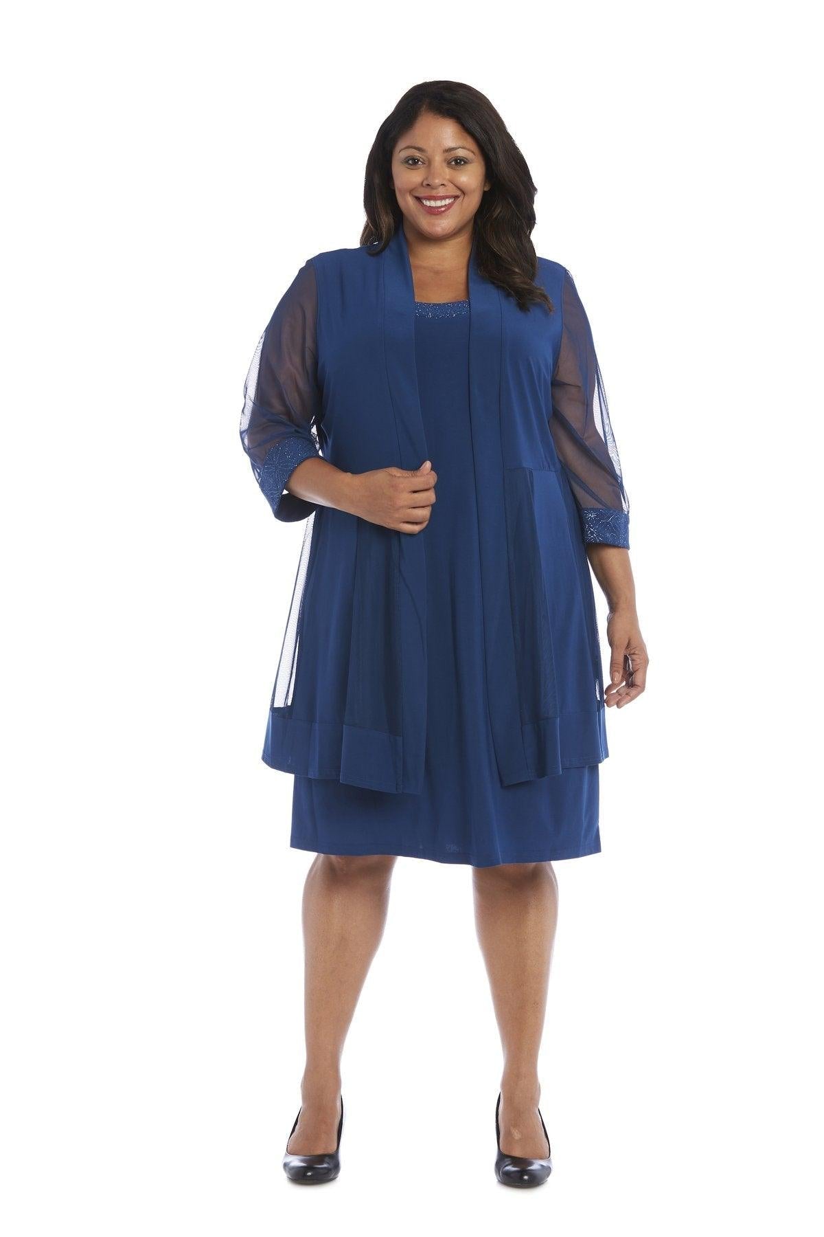 Short Plus Size Dress Mother of Bride R&M Richards 8271W - Image 28