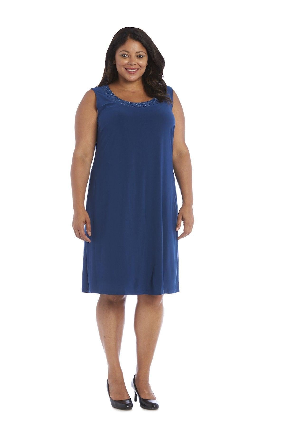 Short Plus Size Dress Mother of Bride R&M Richards 8271W - Image 30