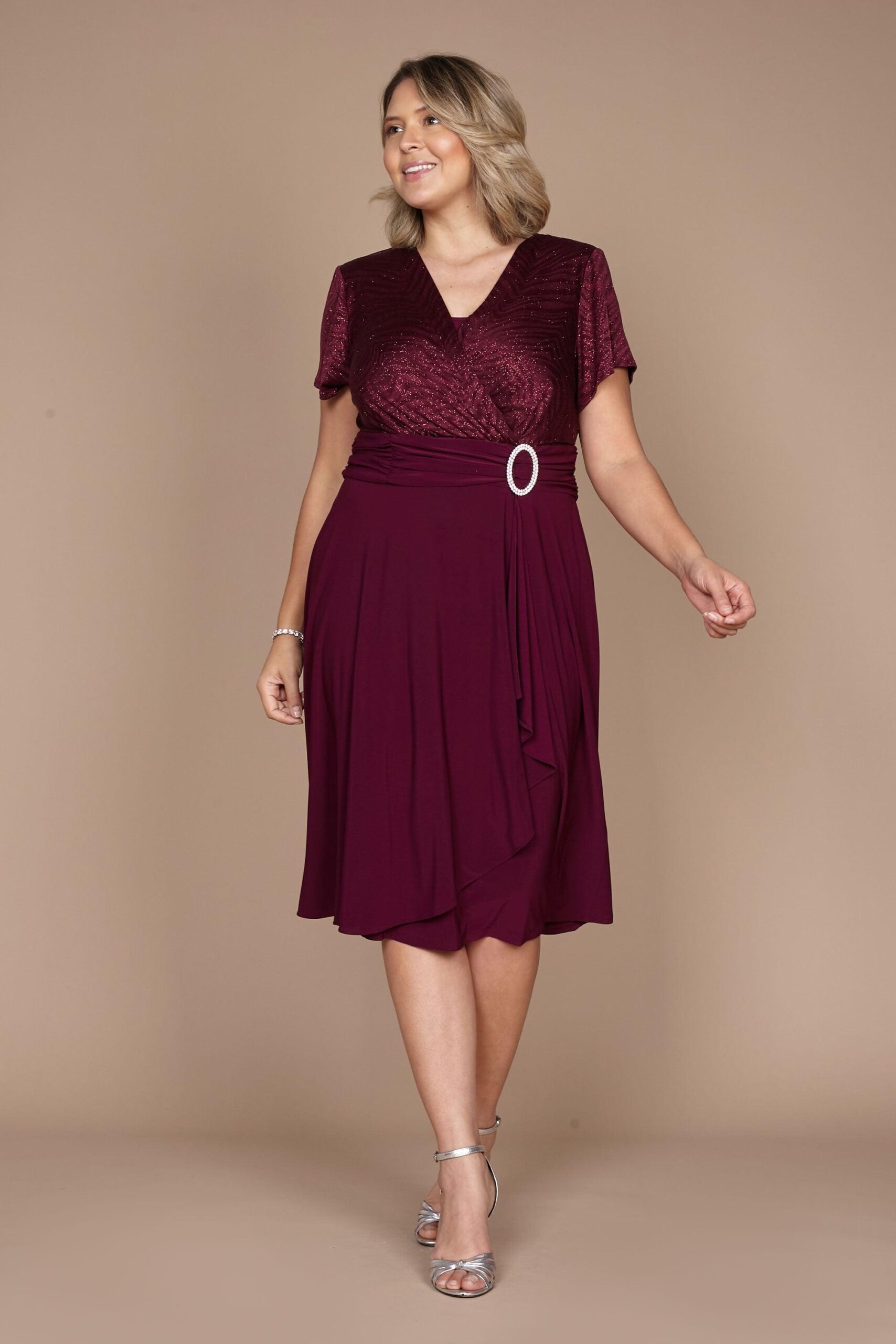 Short Plus Size Dress Formal R&M Richards 9109W