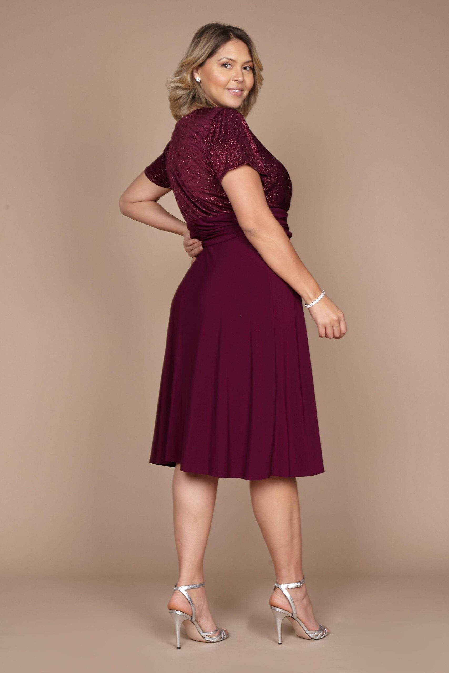 Short Plus Size Dress Formal R&M Richards 9109W - Image 2