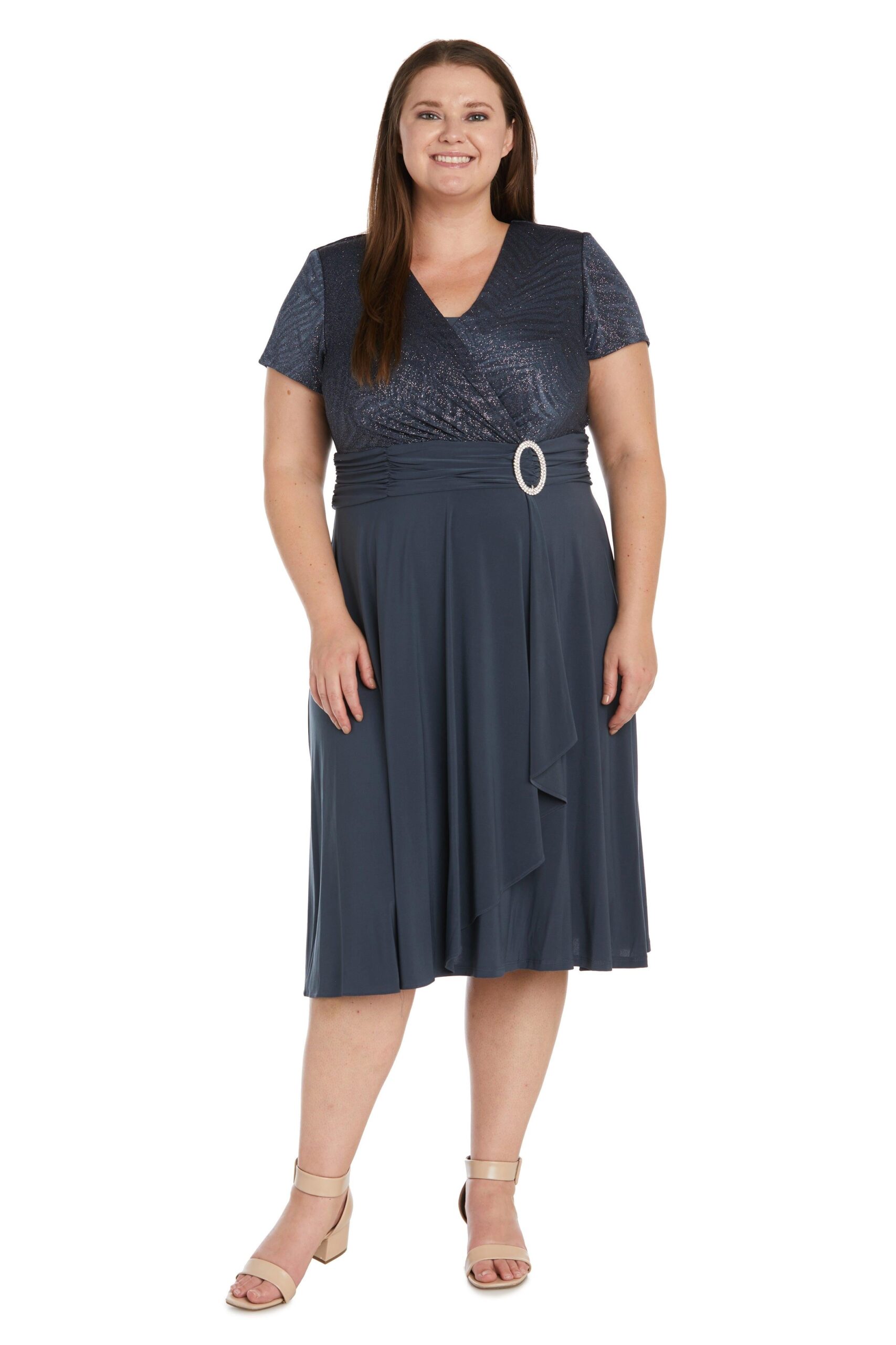 Short Plus Size Dress Formal R&M Richards 9109W - Image 4