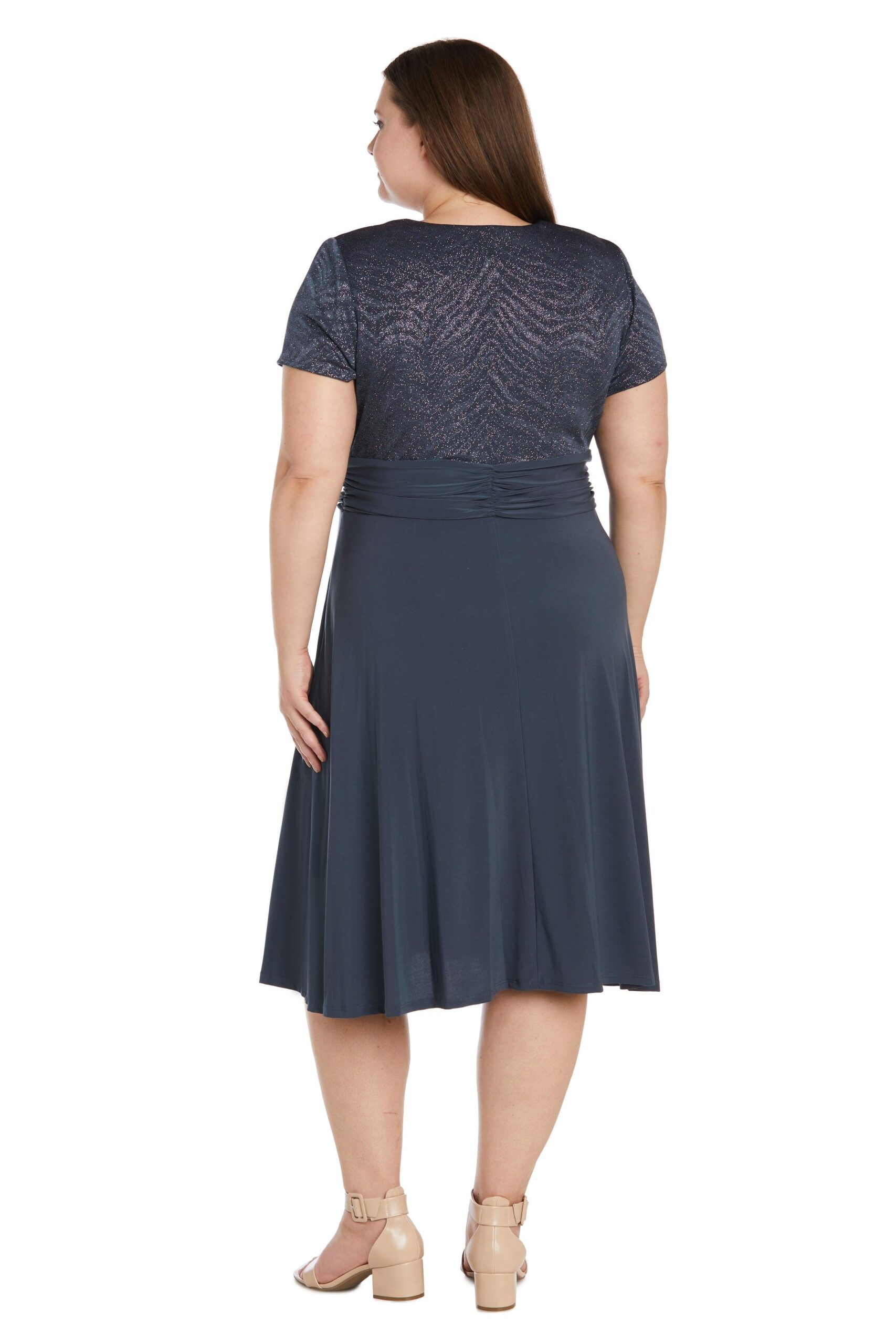 Short Plus Size Dress Formal R&M Richards 9109W - Image 5
