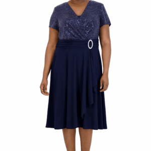 Plus Size Short Dress Cocktail R&M Richards 9119W