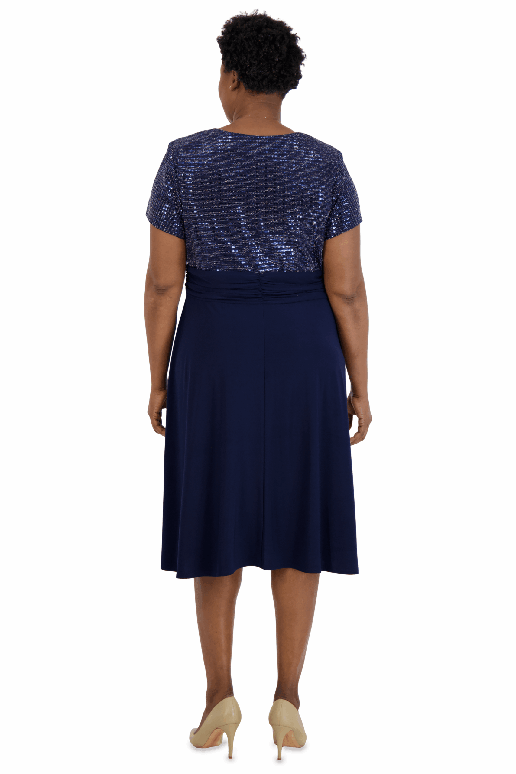 Plus Size Short Dress Cocktail R&M Richards 9119W - Image 3
