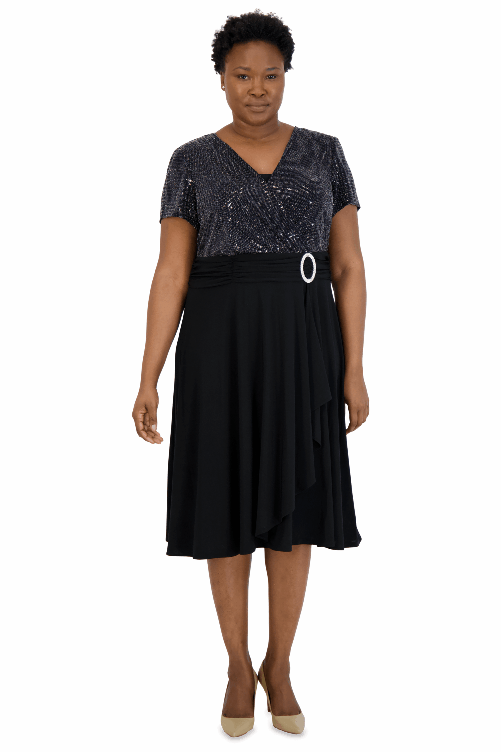 Plus Size Short Dress Cocktail R&M Richards 9119W - Image 5