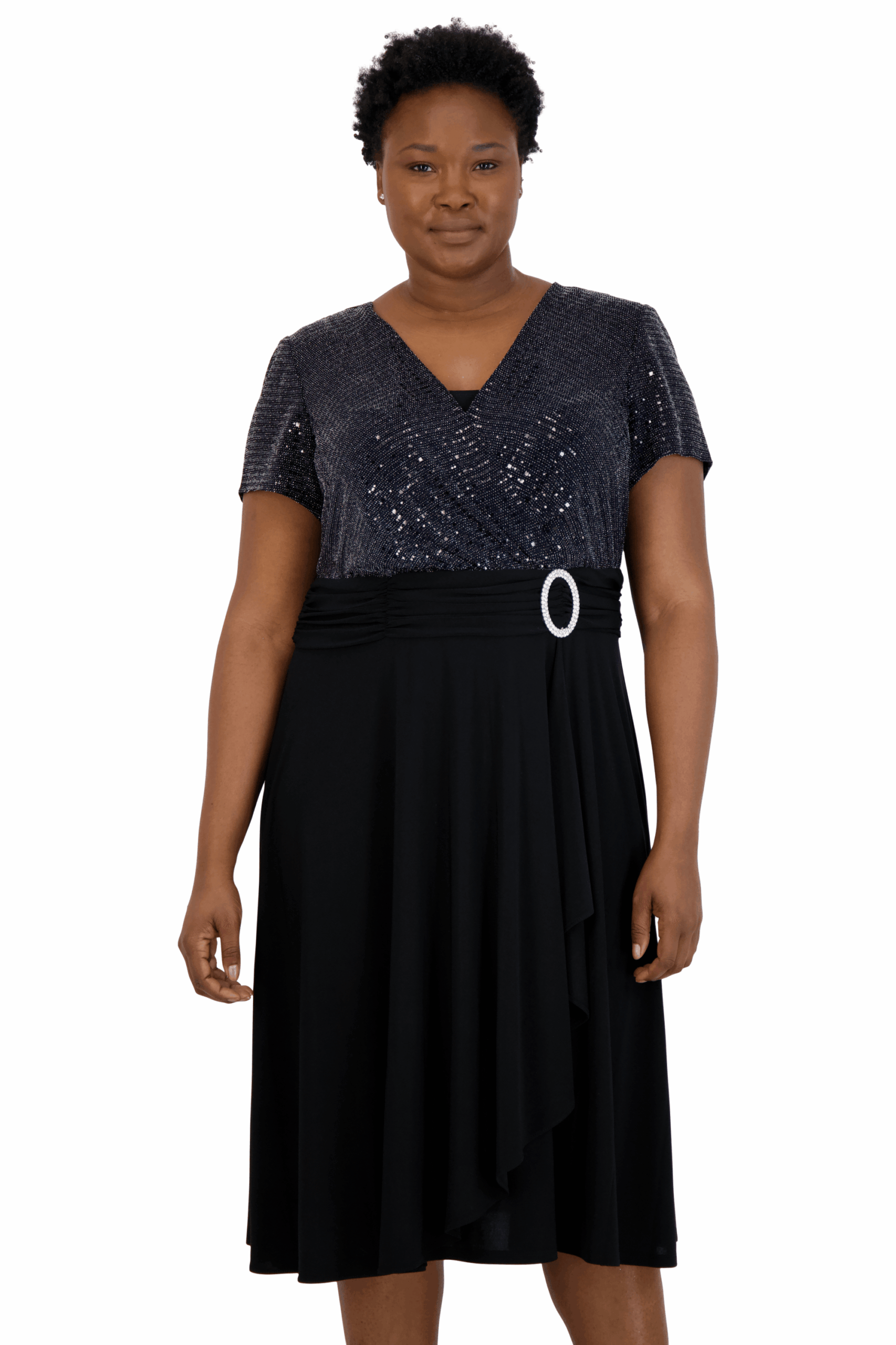 Plus Size Short Dress Cocktail R&M Richards 9119W - Image 7