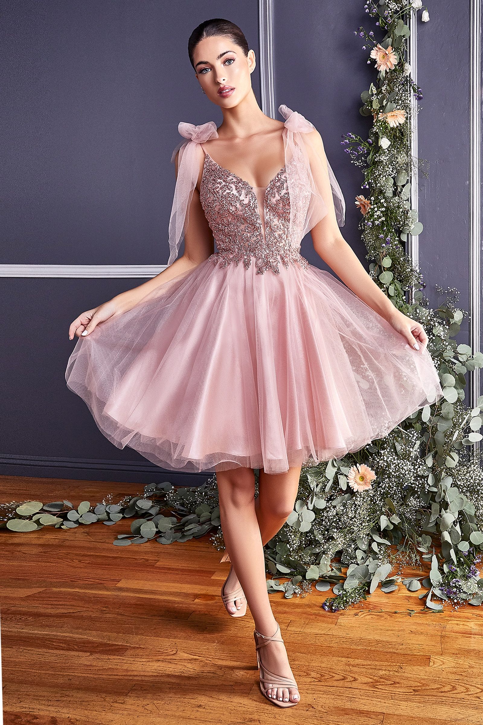 LaDivine CD0174 Sequin Fitted Prom Short Homecoming Cocktail Dress - Image 7