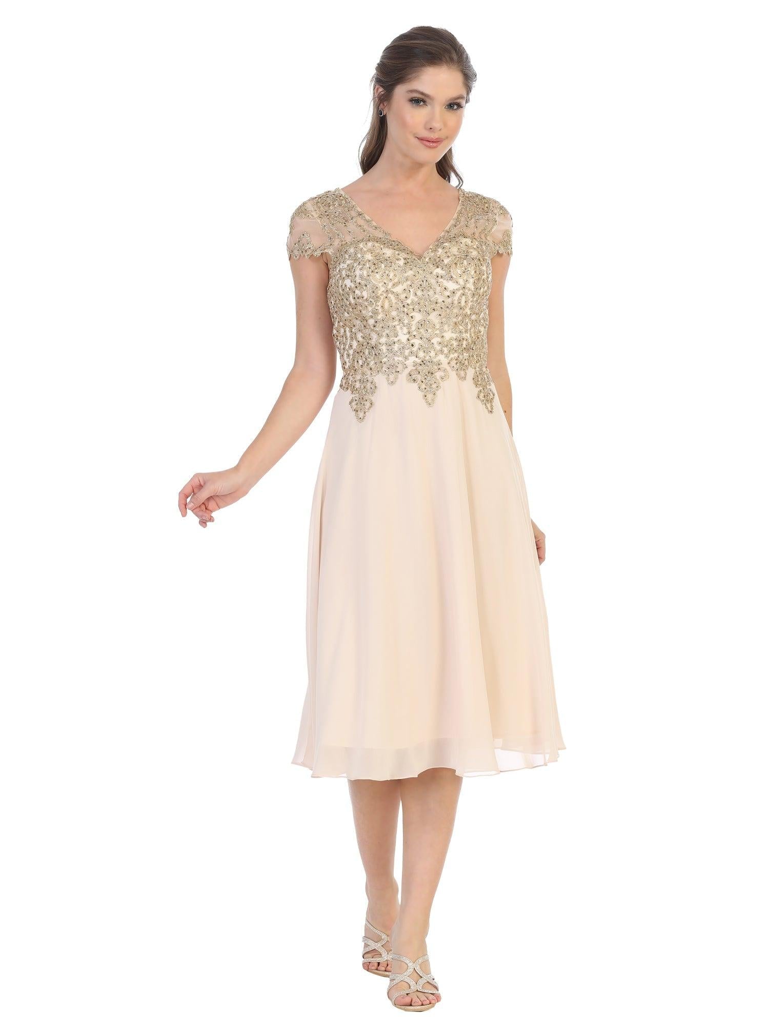 Short Formal Mother of the Bride Dress - Image 3