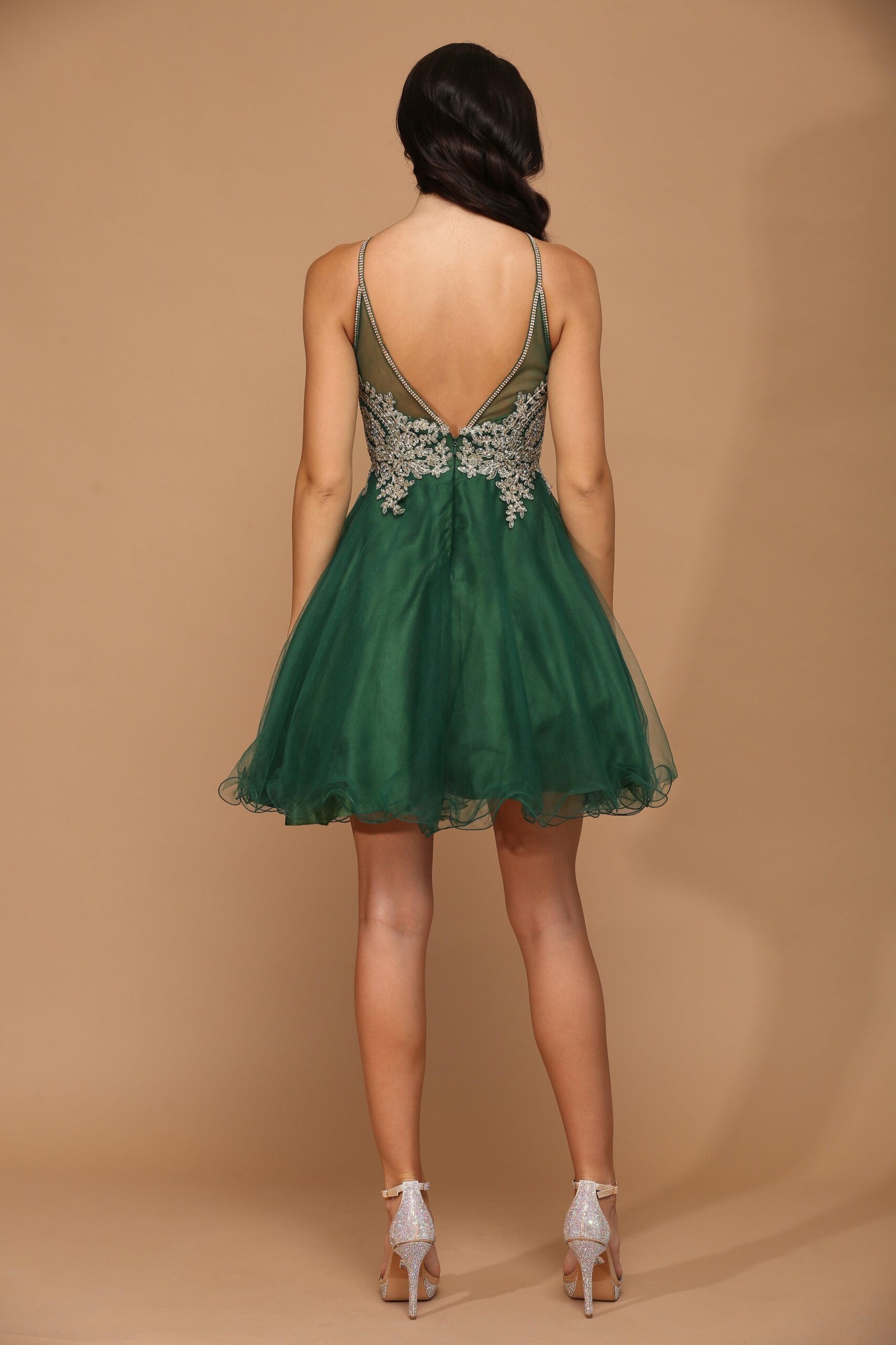 Short Homecoming Halter Prom Dress - Image 13