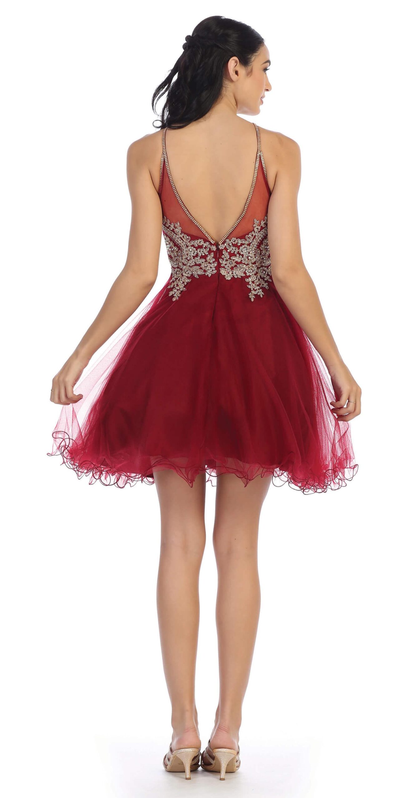 Short Homecoming Halter Prom Dress - Image 2