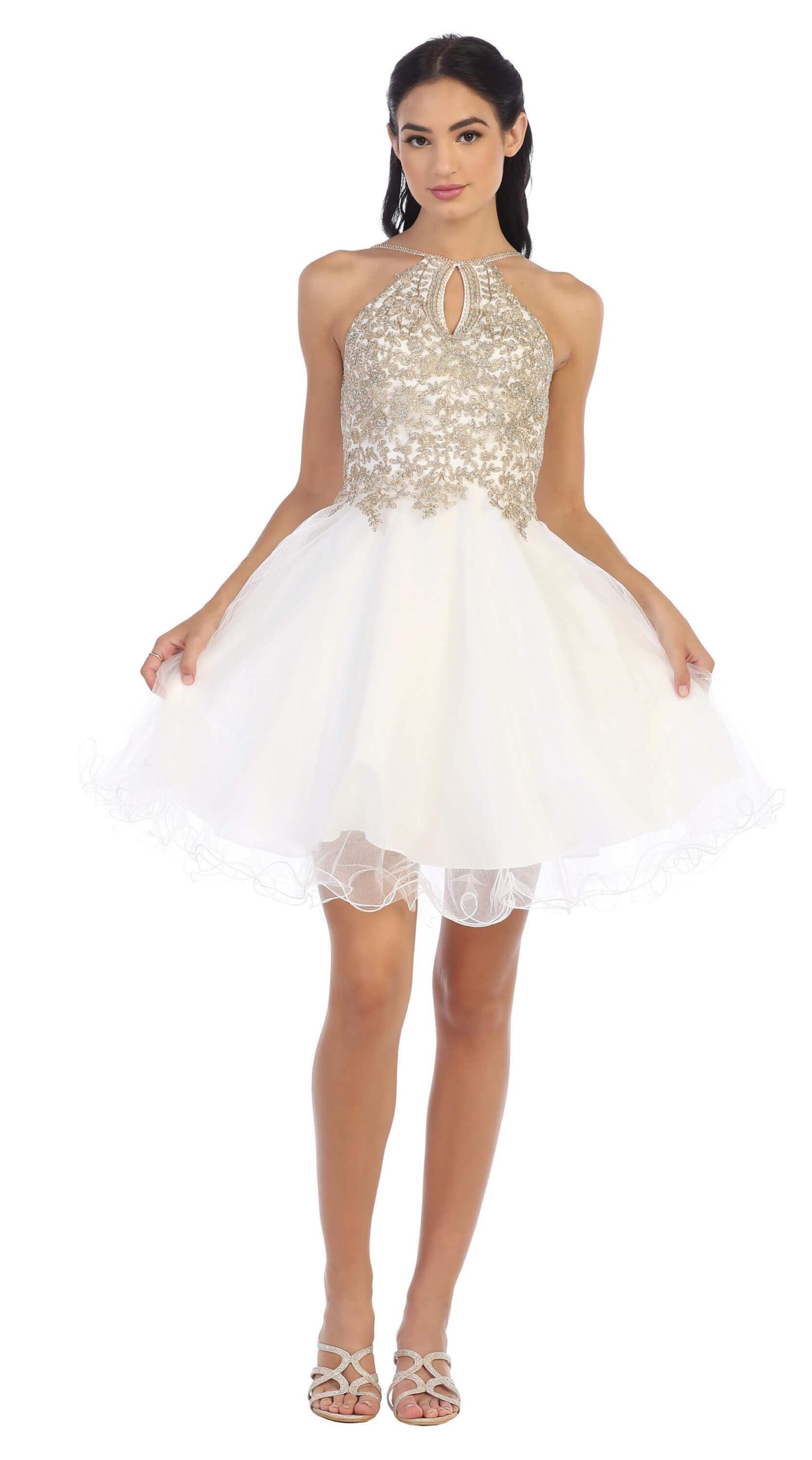 Short Homecoming Halter Prom Dress - Image 7