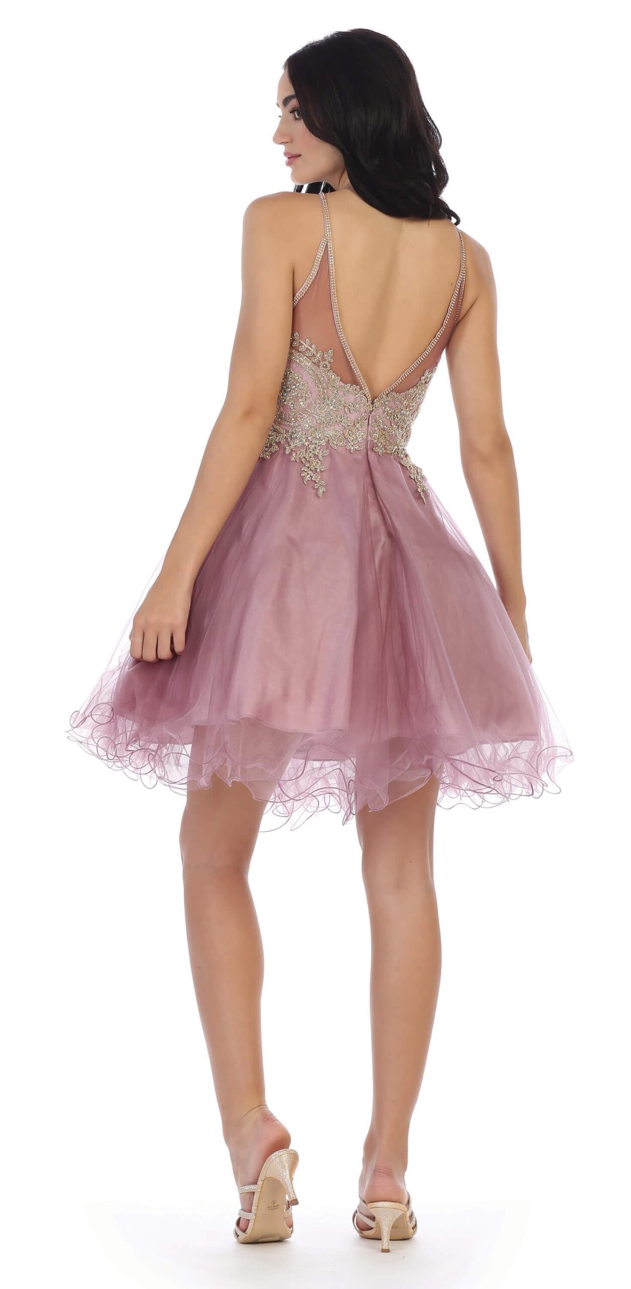 Short Homecoming Halter Prom Dress - Image 9