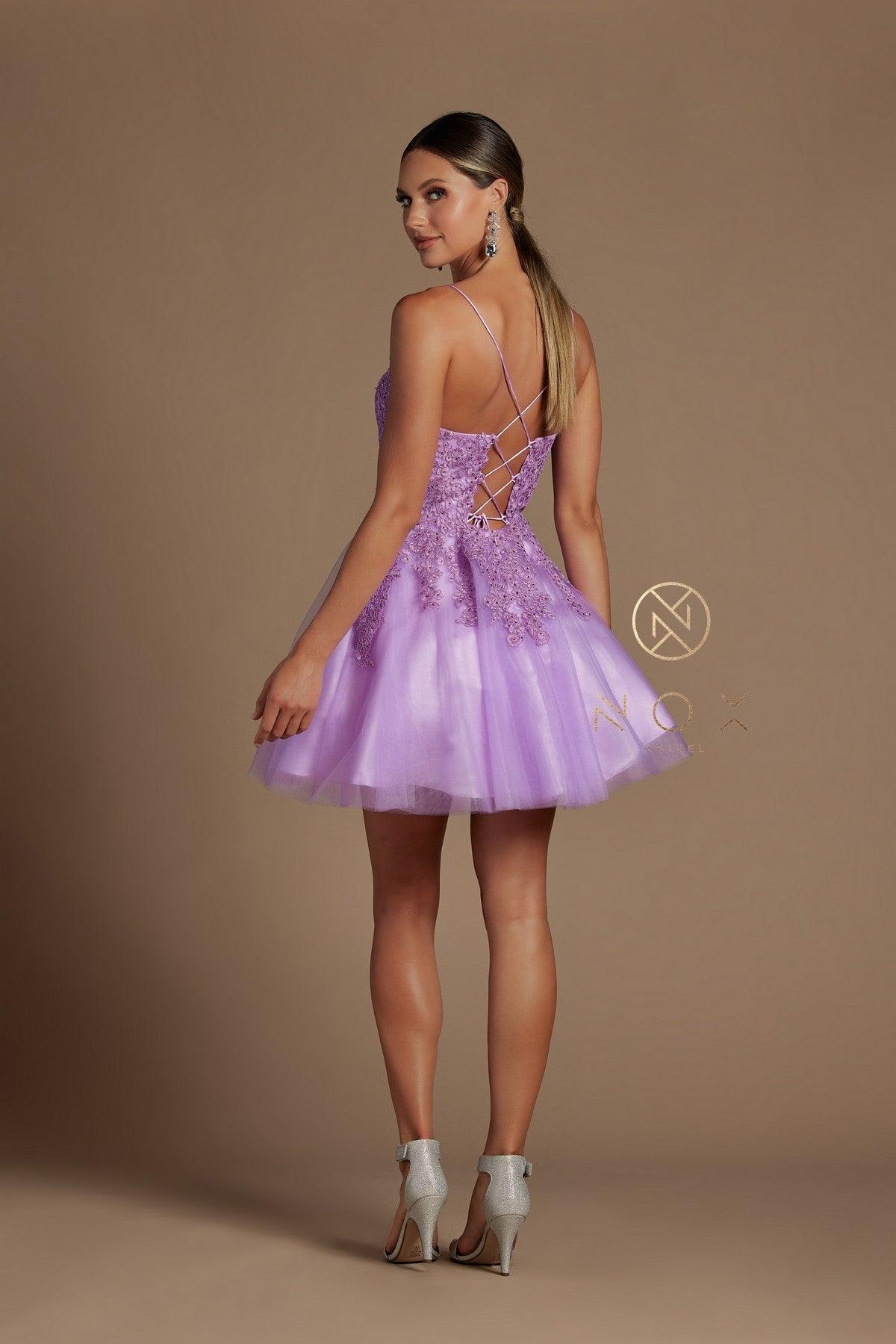 Short Homecoming Spaghetti Strap Cocktail Dress - Image 5