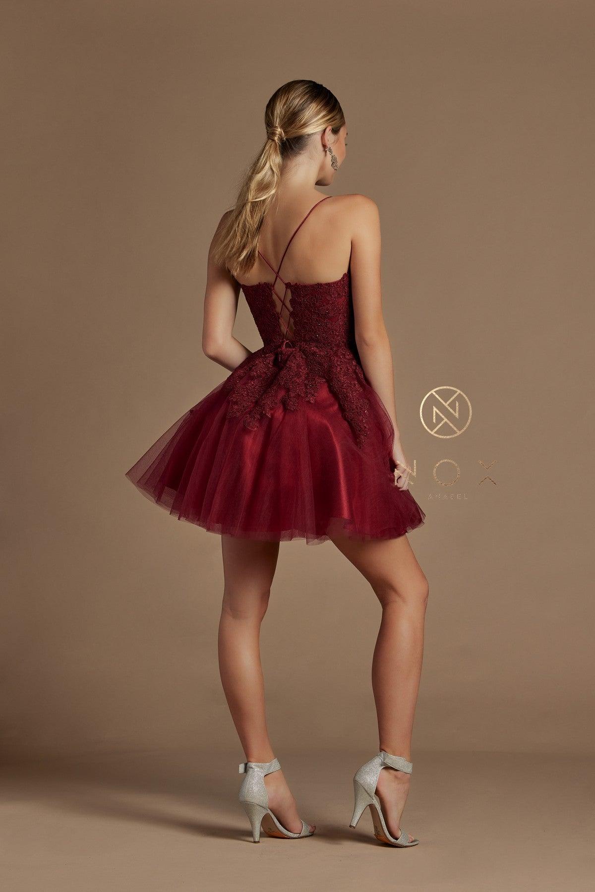 Short Homecoming Spaghetti Strap Cocktail Dress - Image 10