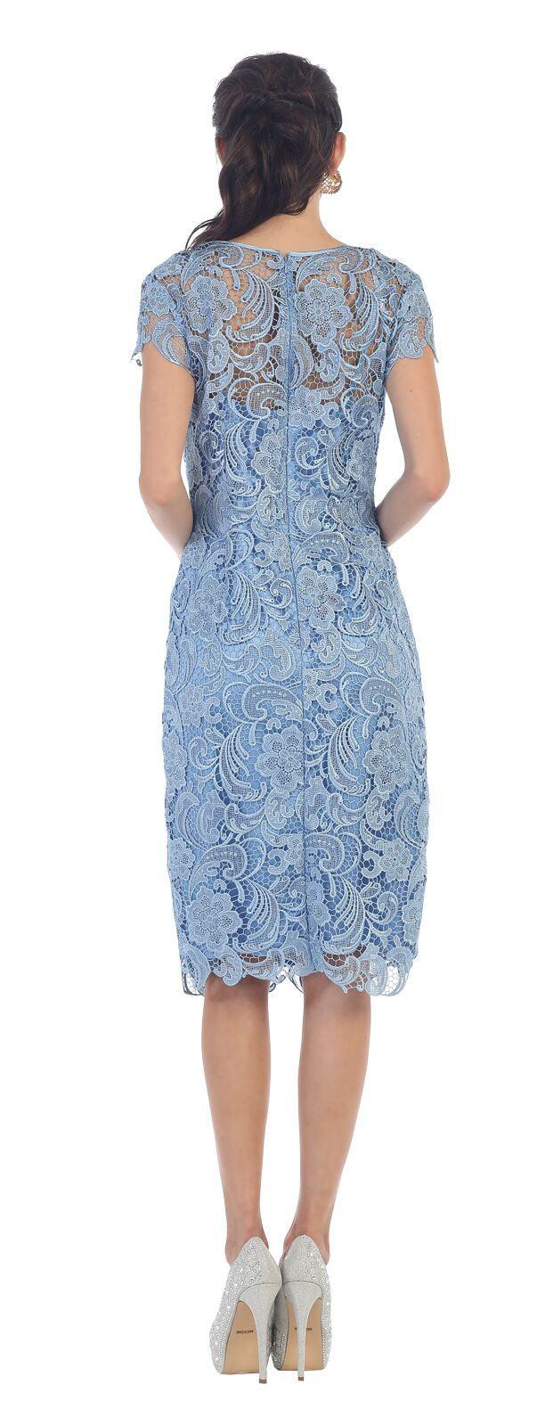 Short Lace Mother of Bride Dress - Image 10