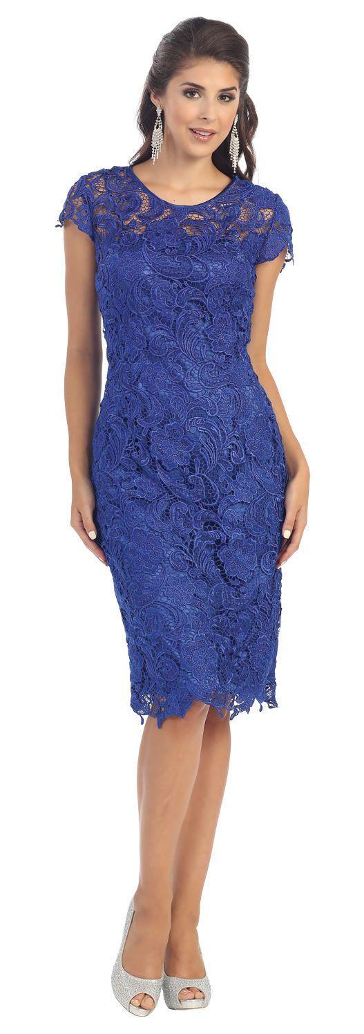 Short Lace Mother of Bride Dress - Image 13