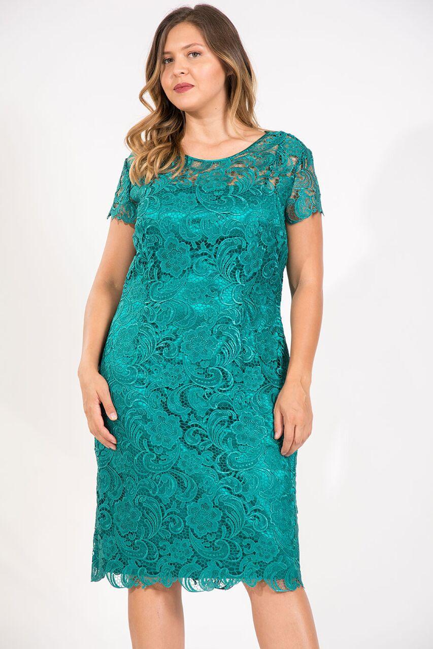 Short Lace Mother of Bride Dress - Image 17