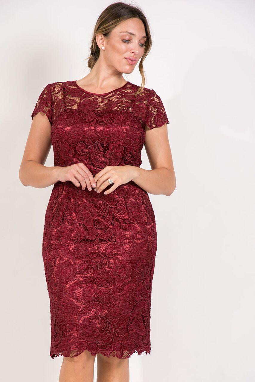Short Lace Mother of Bride Dress - Image 3
