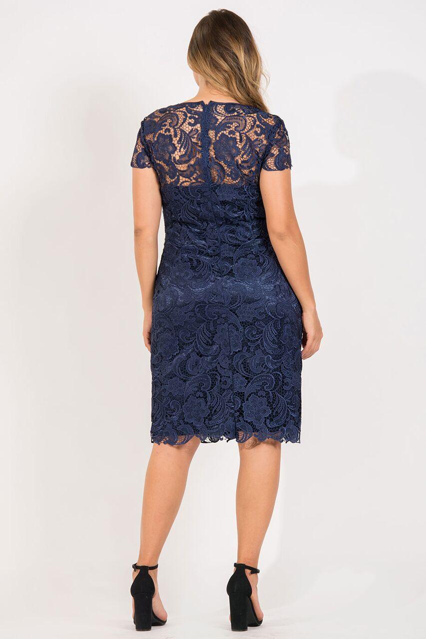 Short Lace Mother of Bride Dress - Image 7