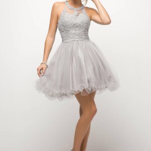 Short Prom Halter Neck Homecoming Dress