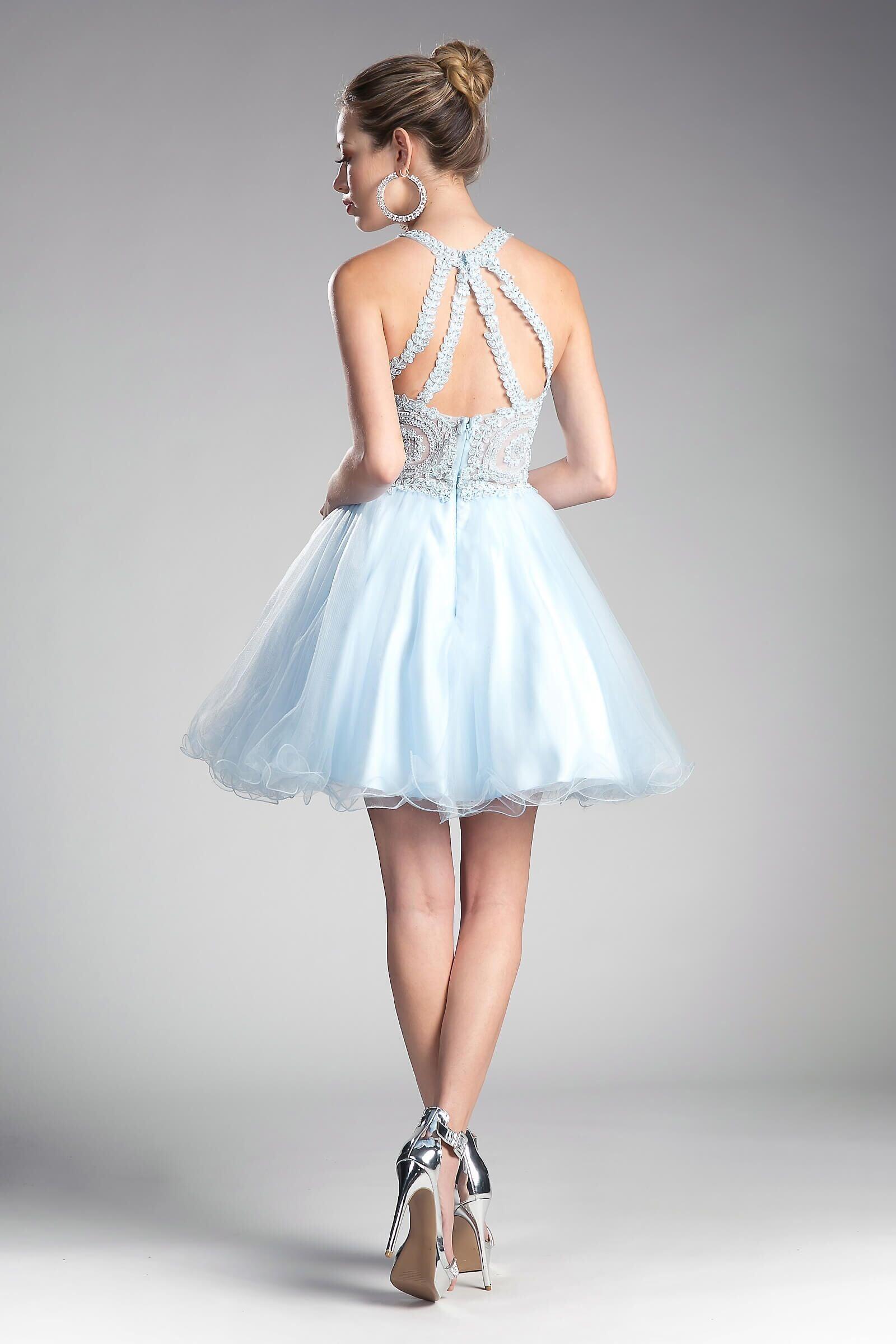 Short Prom Halter Neck Homecoming Dress - Image 11
